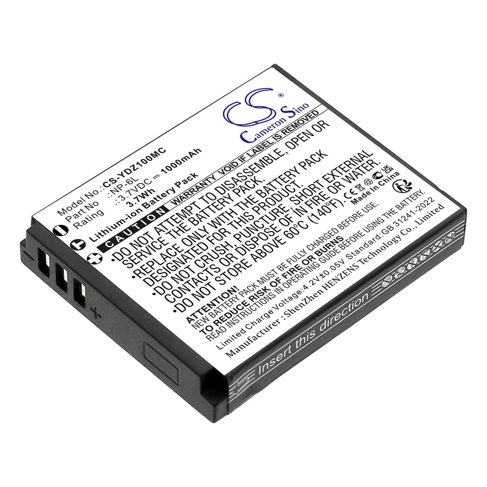 Batteri til kamera for Minolta MND20, MND23