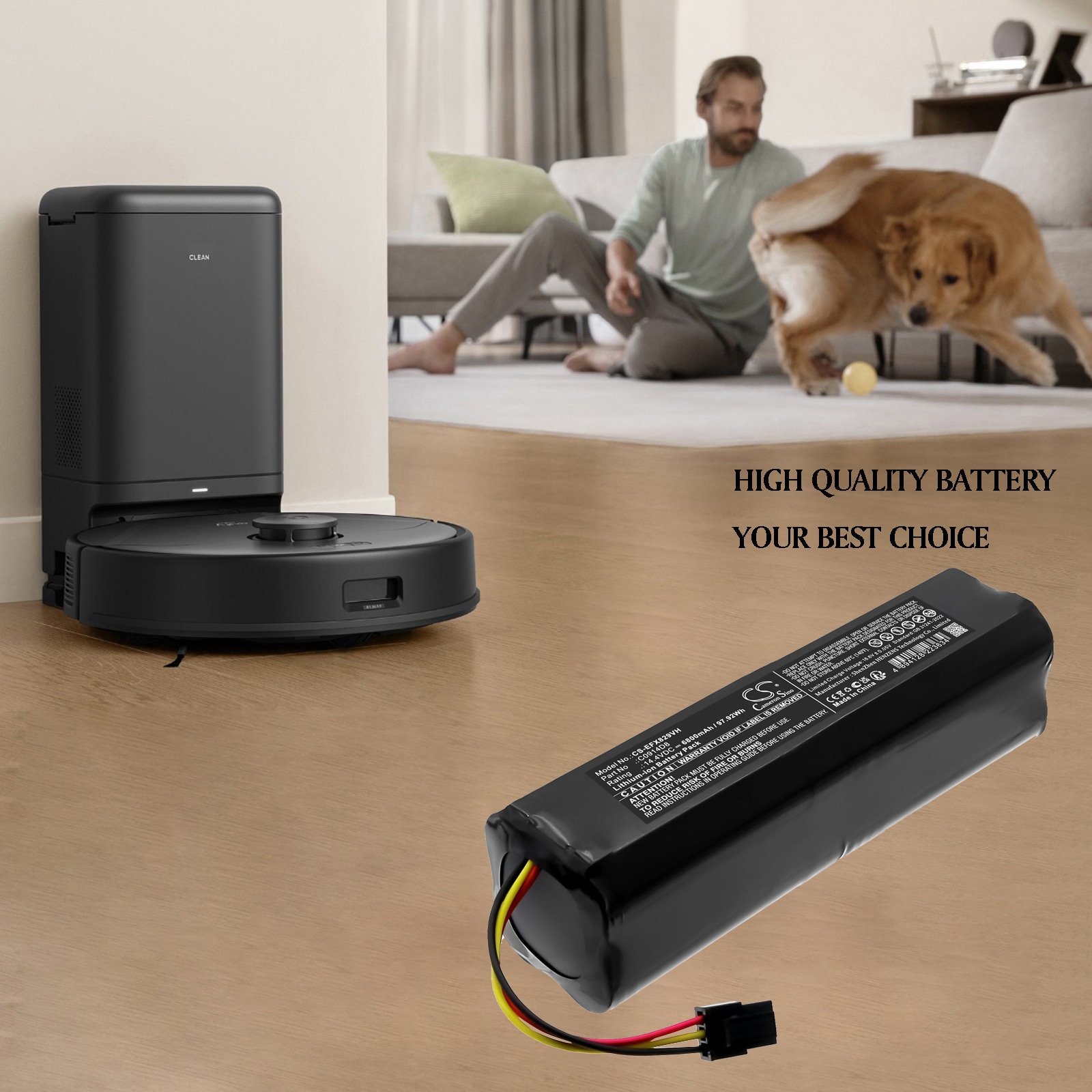 Batteri for vakuum til Eufy SES, T29J6, X8 etc.
