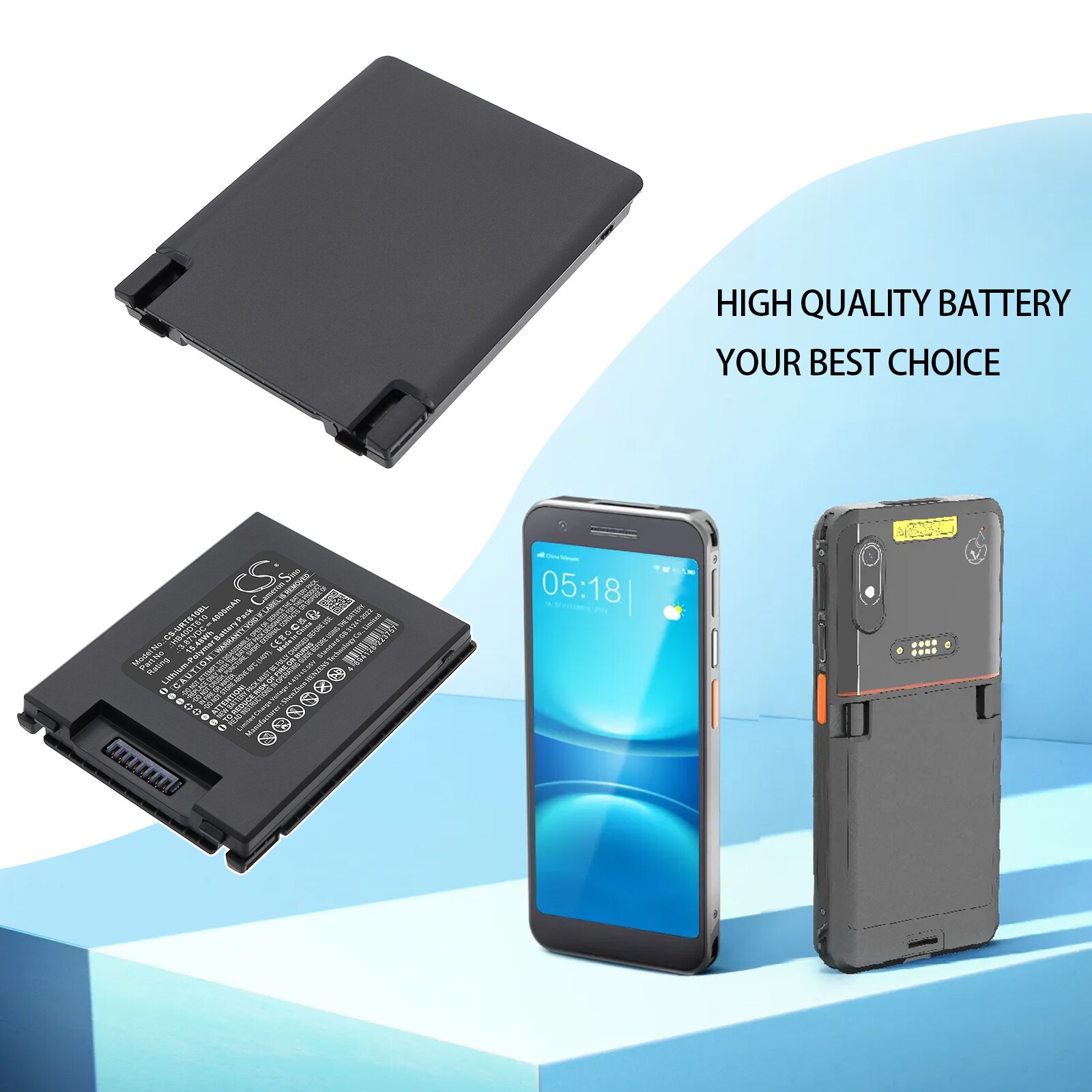 Batteri til strekkodeskanner for Urovo DT610, DT610 RFID Mobile Computer