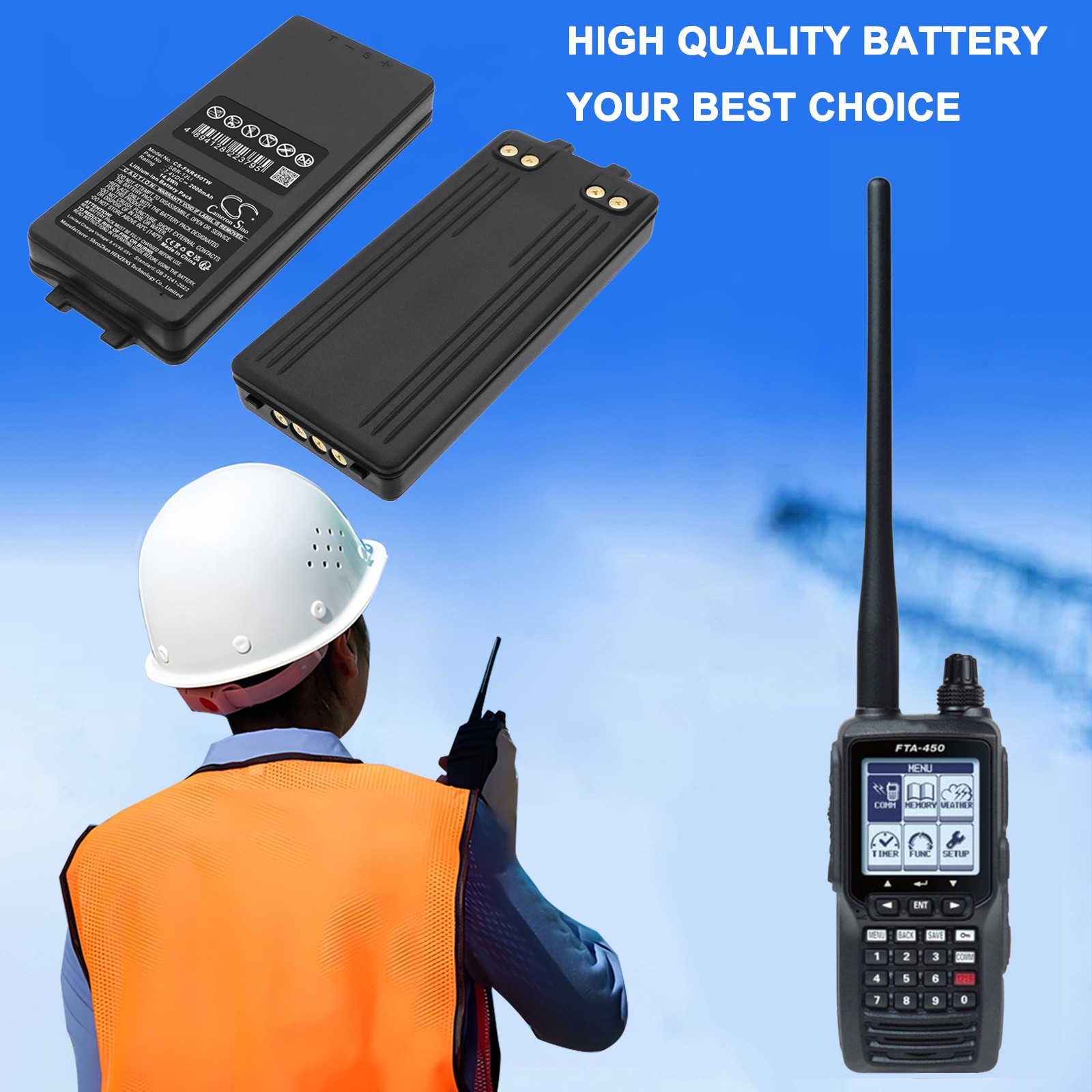Batteri for Toveis-radio for AOR AR-DV10