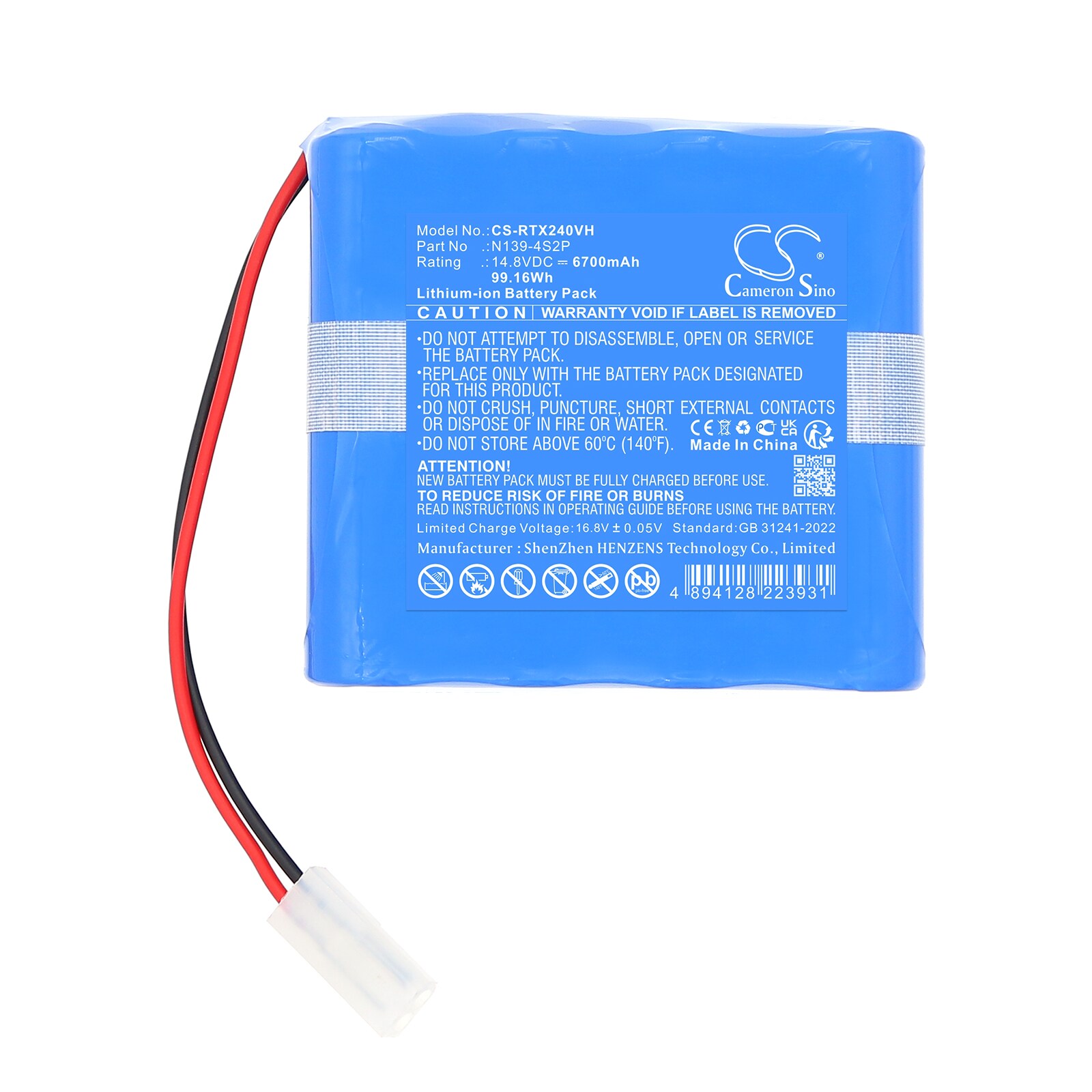 Batteri for støvsuger til Rowenta RR9695WH, X-Plorer Series 240 AI