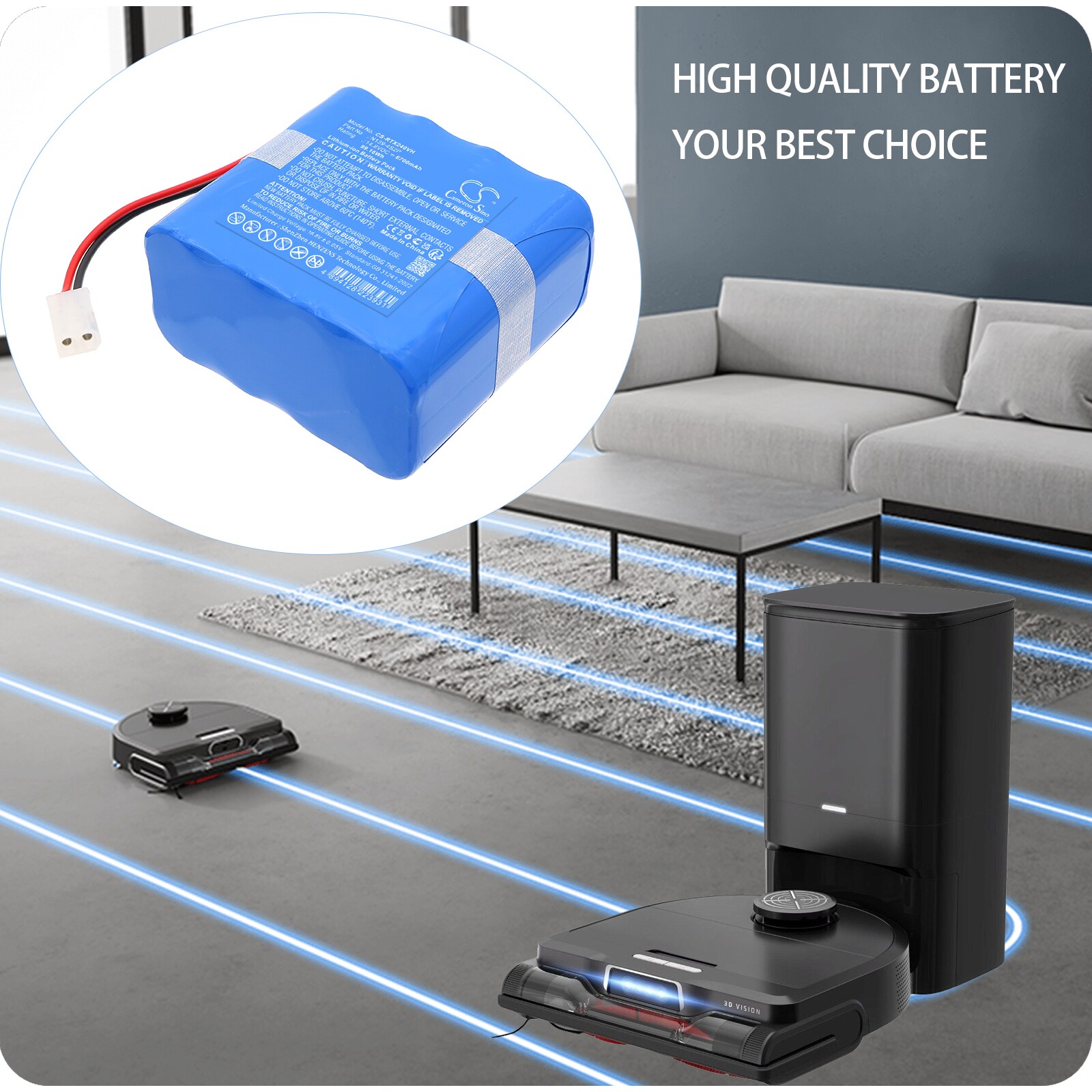 Batteri for støvsuger til Rowenta RR9695WH, X-Plorer Series 240 AI