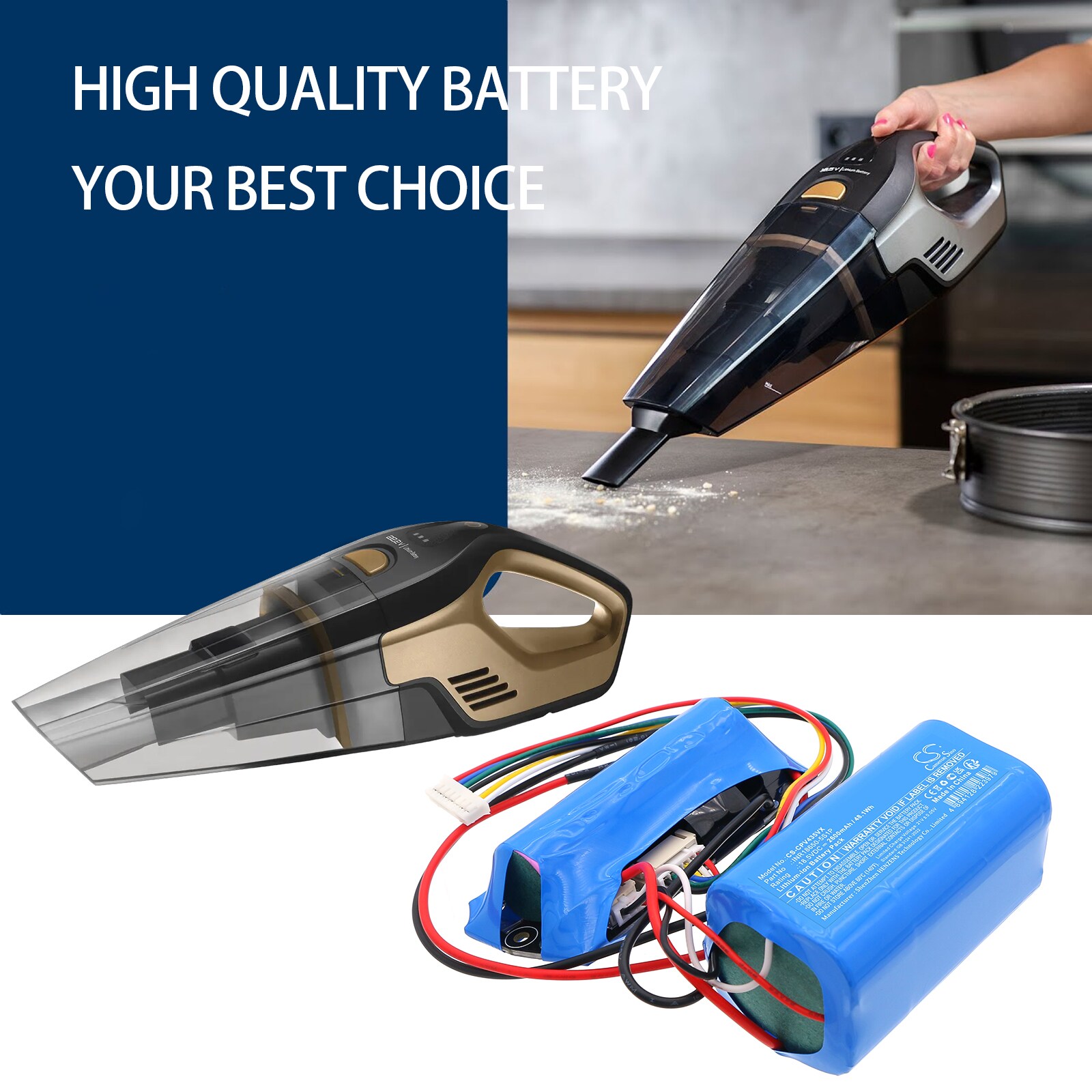Batteri for vakuum til Concept VP4353, VP4354