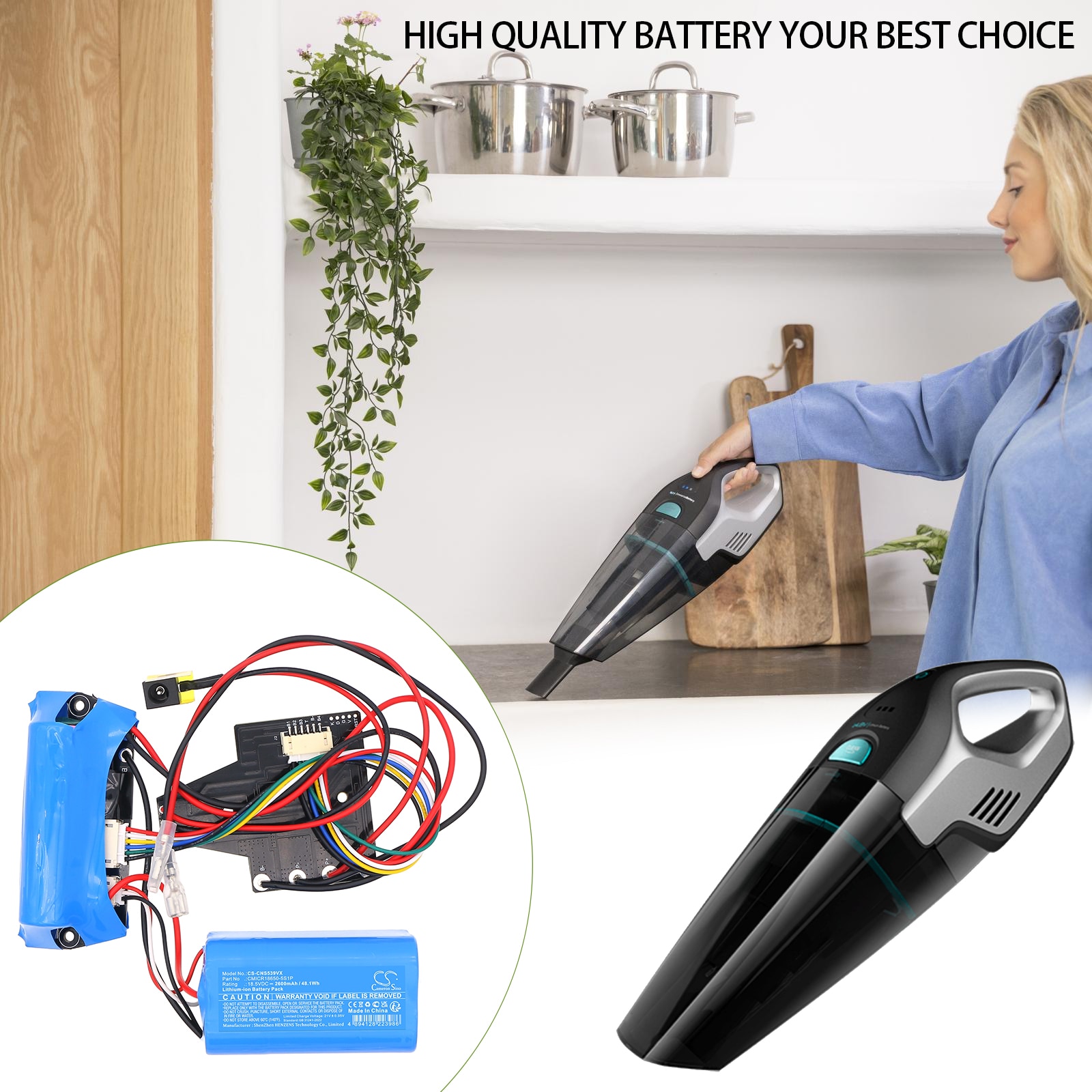 Batteri for støvsuger til Cecotec 05539, Conga Popstar Micro 18,5 V