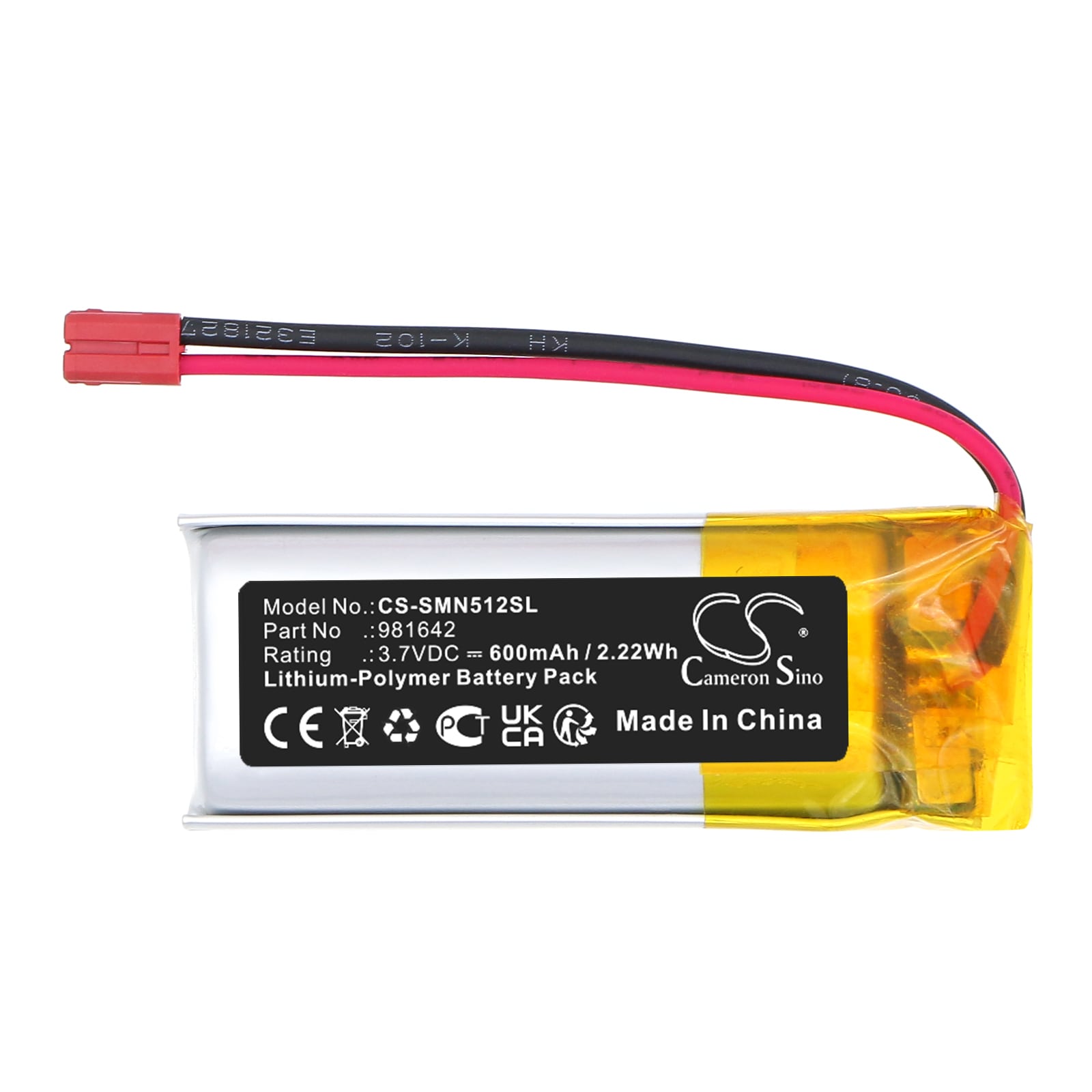 Batteri til Smart Home for Somfy 5121348B, Nina IO 1805251 Touch Display Control
