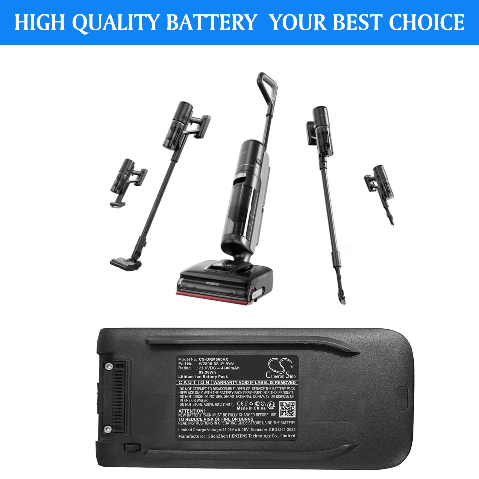 Batteri for vakuum til Dreame T50 Mix