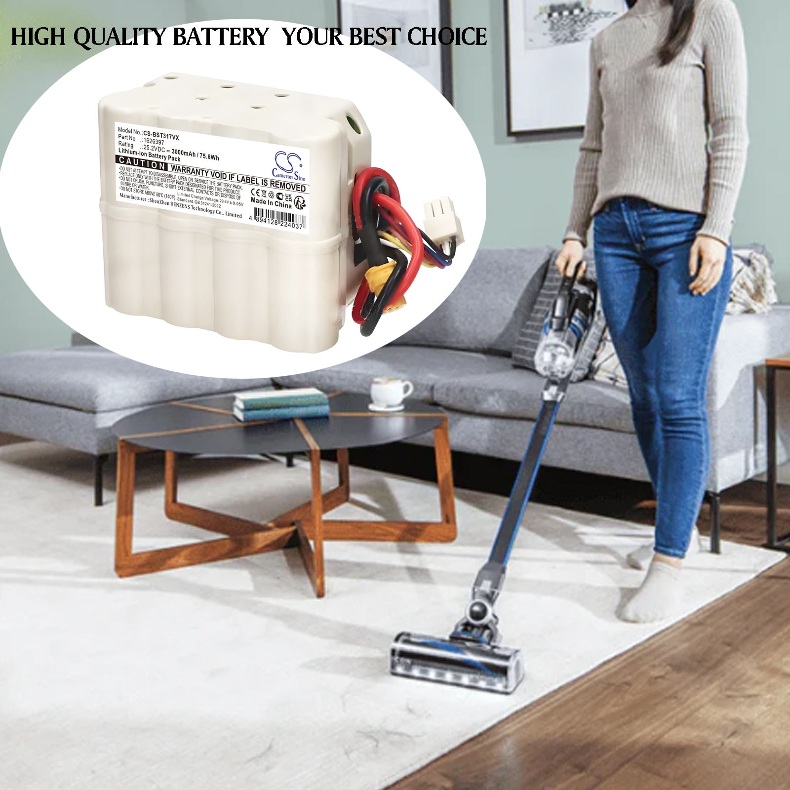 Batteri for støvsuger til Bissell 3175+, 3177+, 3177A osv.