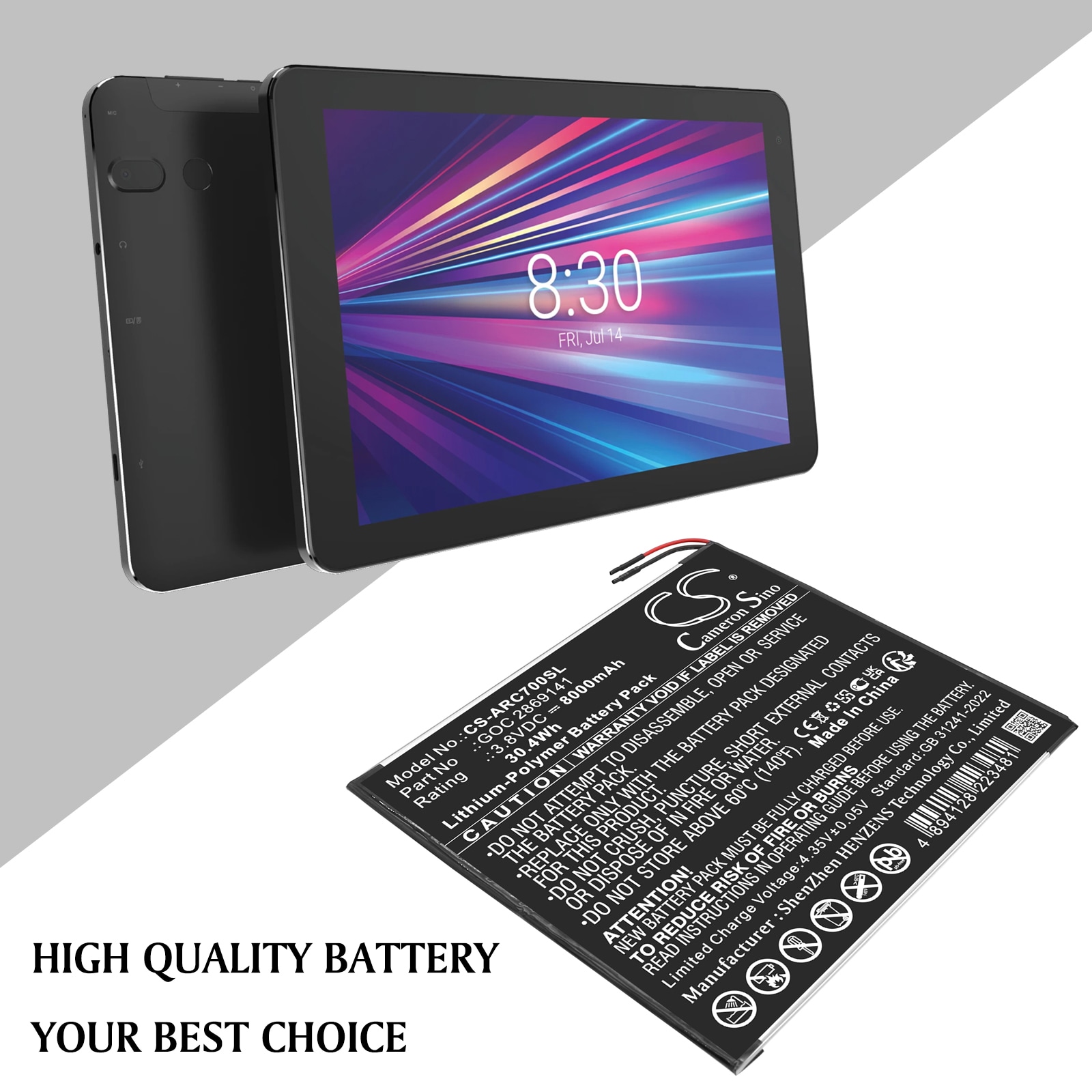 Batteri til nettbrett for Archos 101B Oxygen, AC101BOX
