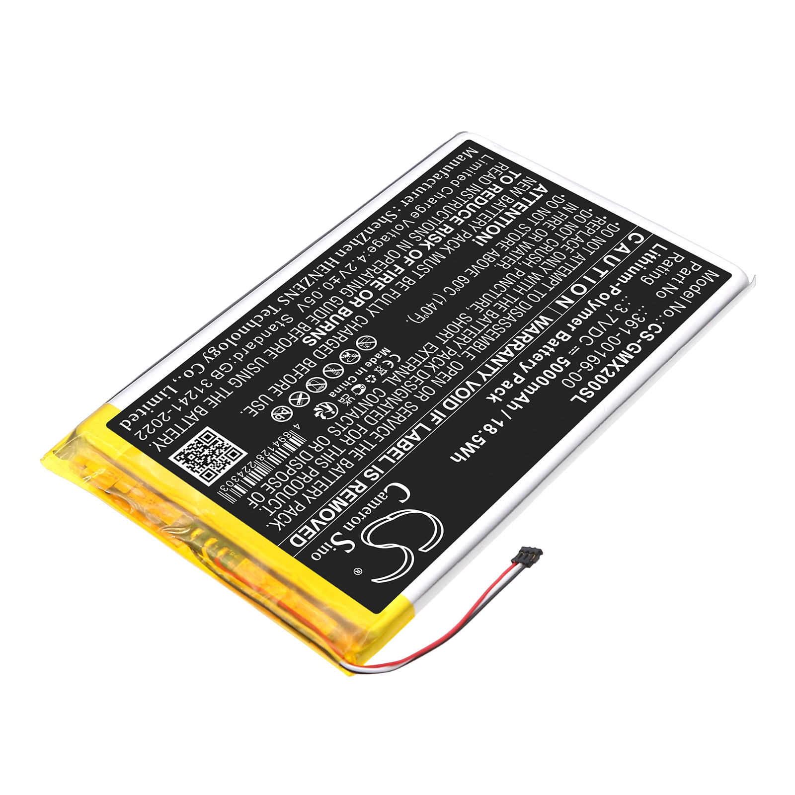Batteri for navigator, GPS for Garmin Zumo XT2