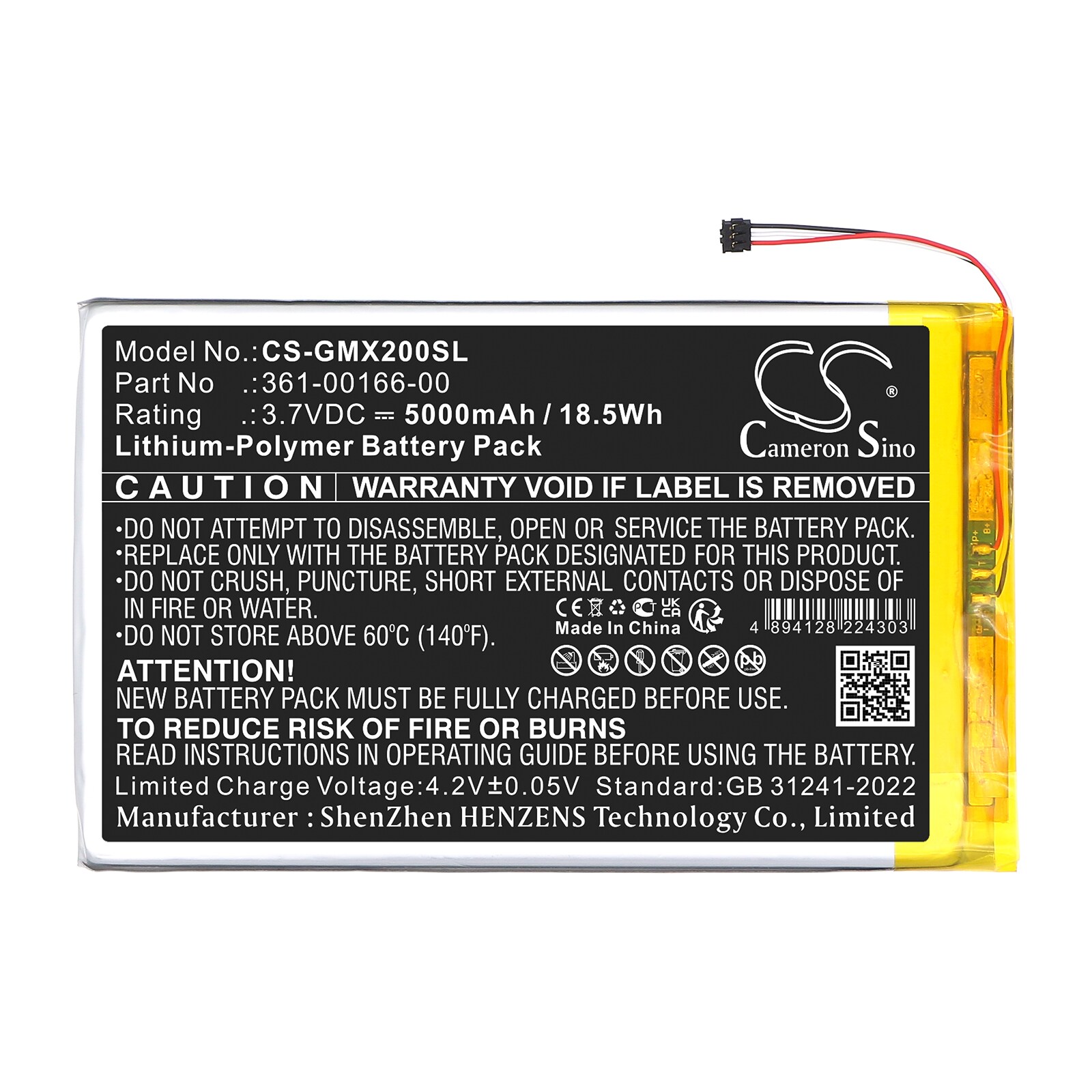 Batteri for navigator, GPS for Garmin Zumo XT2