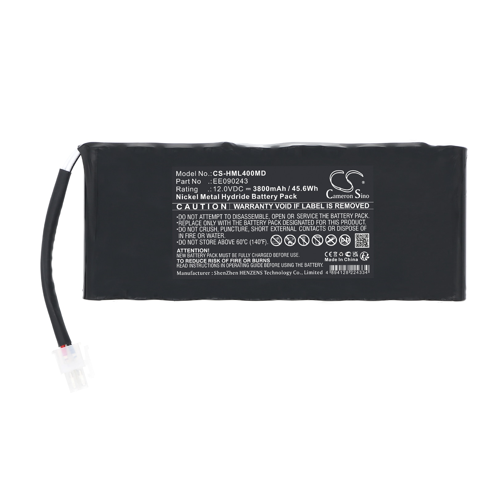 Batteri for medisinsk utstyr til HME Lifepulse 400