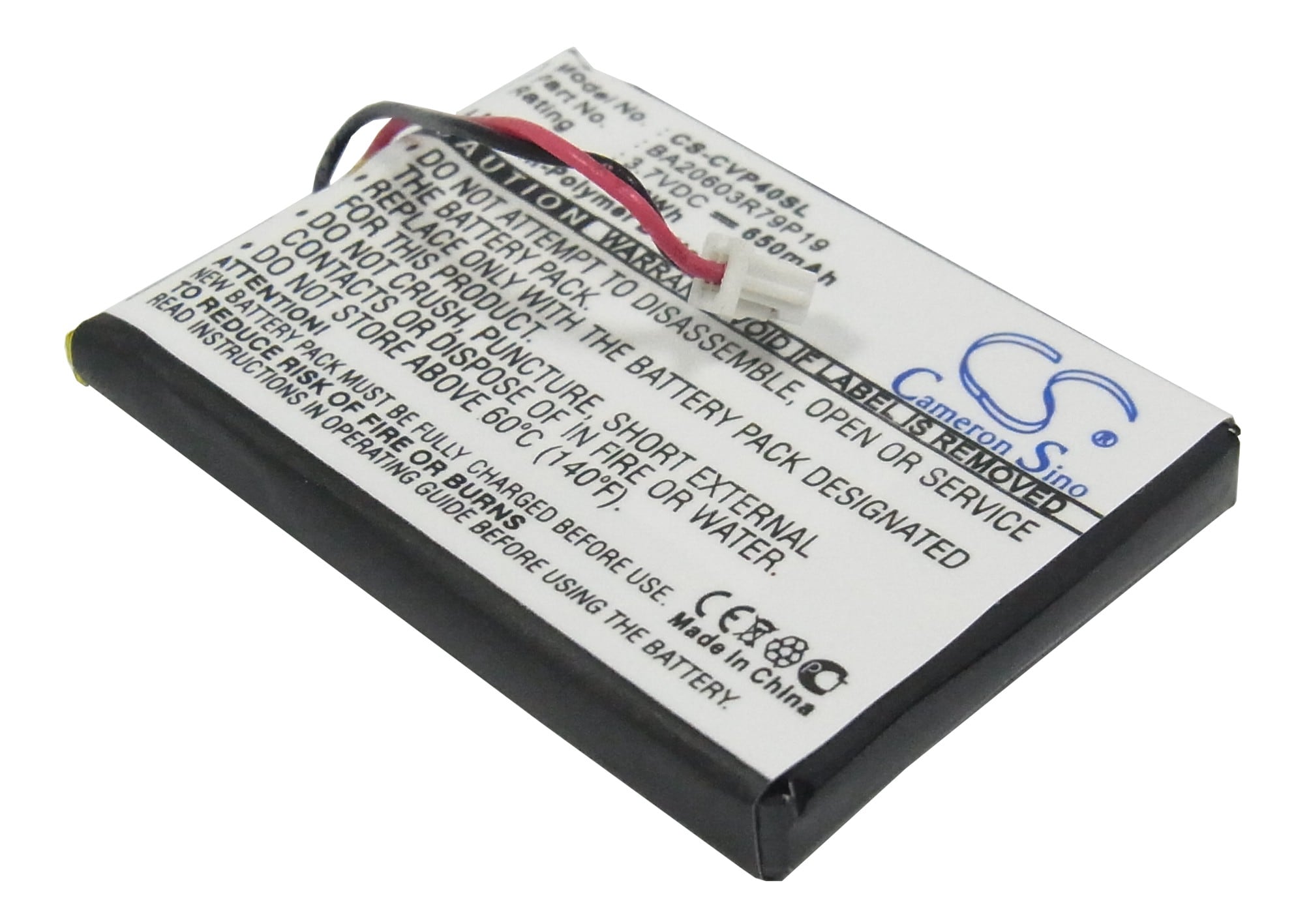 Mediespillerbatteri for Creative V, V Plus, DAP-FL0040 osv.