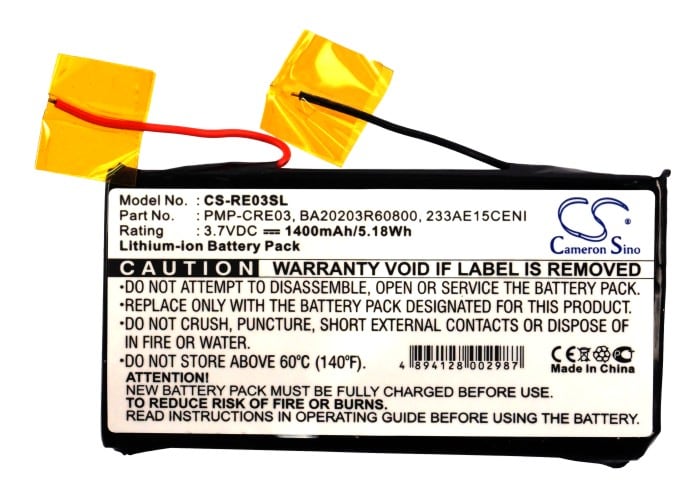 Mediespillerbatteri for Creative Labs Nomad Jukebox Zen, DAP-HDD004