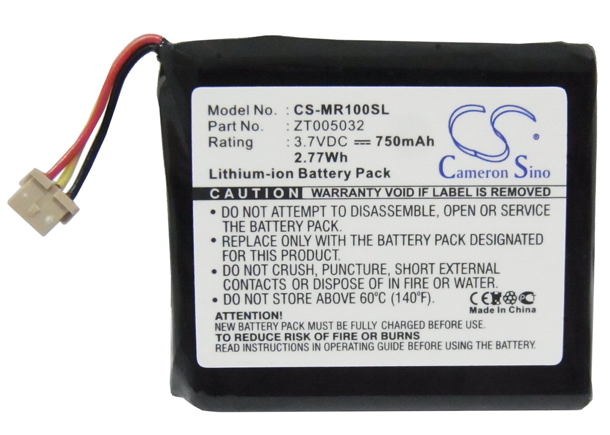 Batteri til mediespiller for Olympus mrobe MR-100