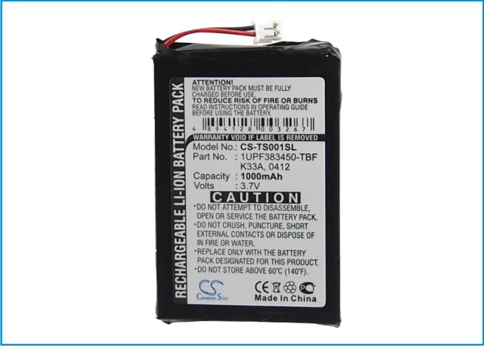 Batteri til mediespiller for Toshiba Gigabeat MES30VW, Gigabeat MES30V og andre.