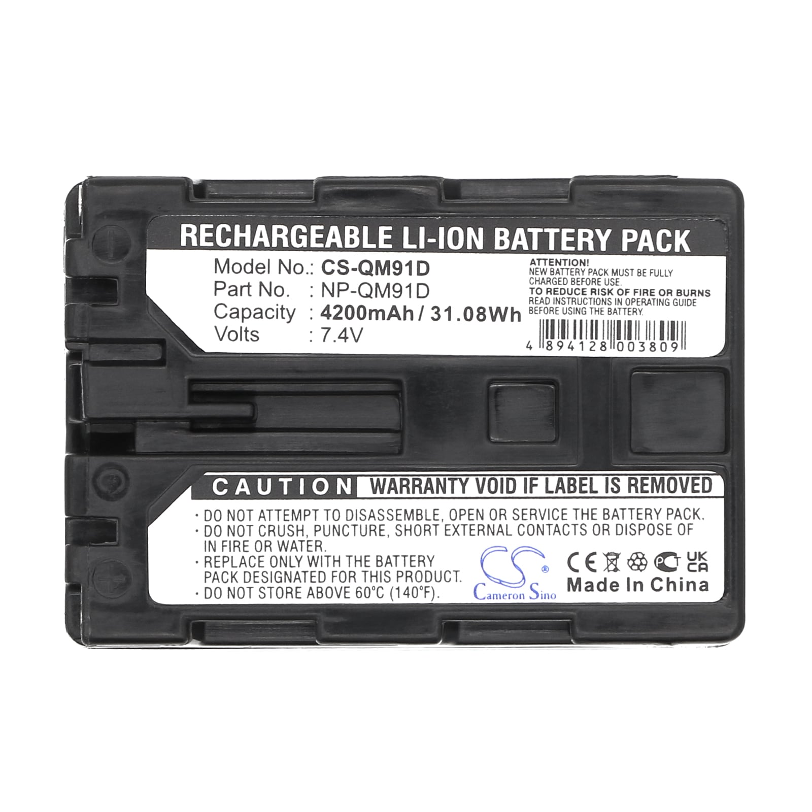 Batteri til kamera for Sony DCR-DVD101, DCR-TRV730, CCD-TRV208 osv.