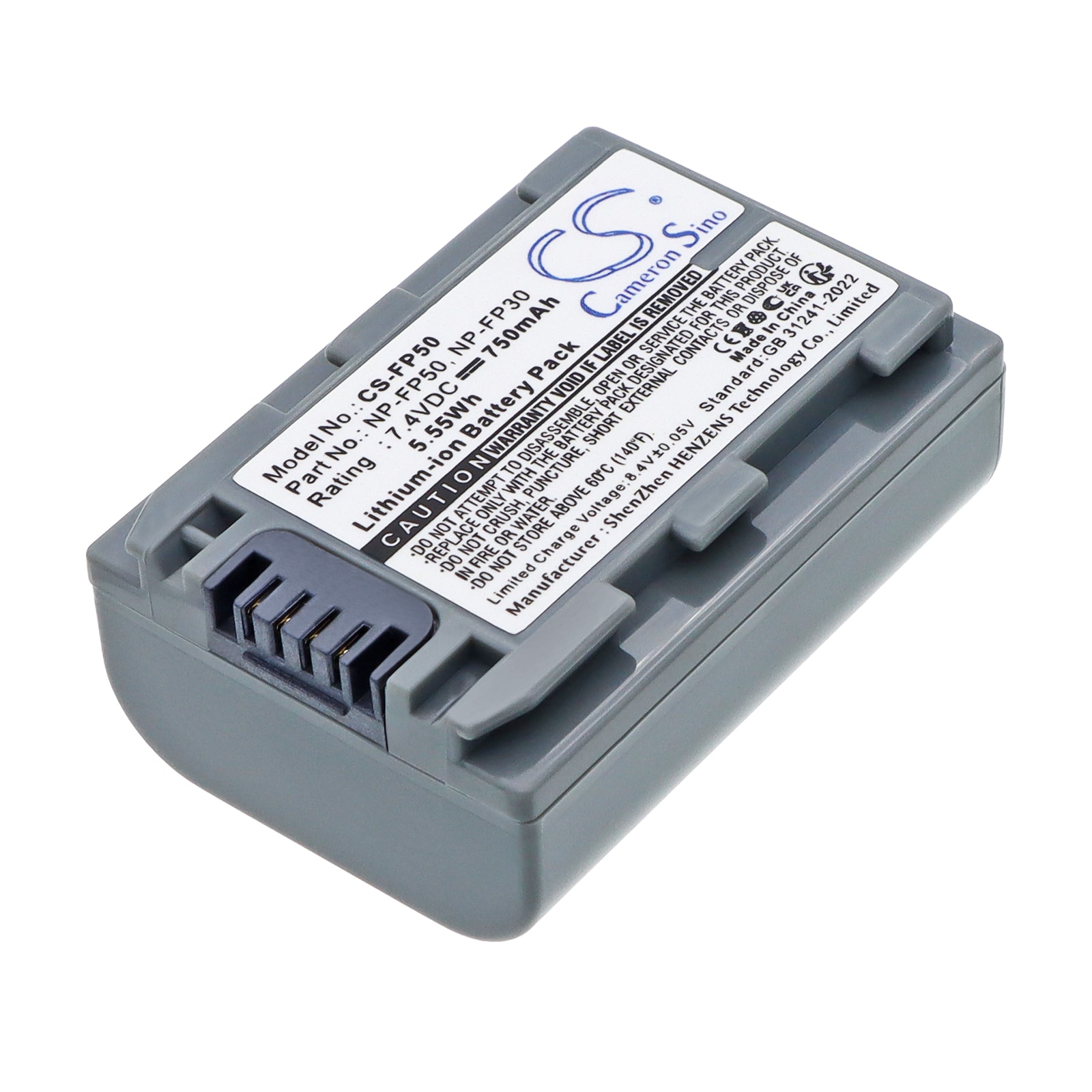 Batteri til kamera for Sony DCR-SR40, DCR-DVD703E, DCR-HC17 etc.
