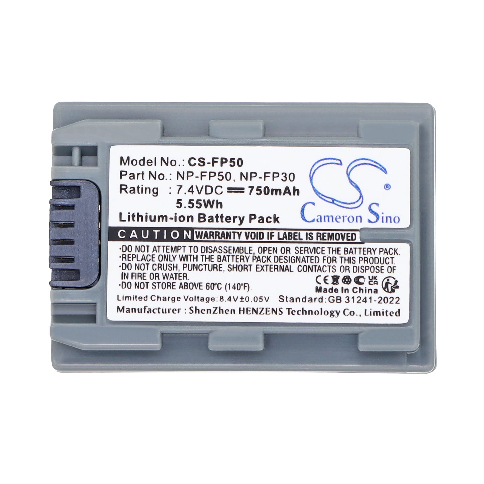 Batteri til kamera for Sony DCR-SR40, DCR-DVD703E, DCR-HC17 etc.