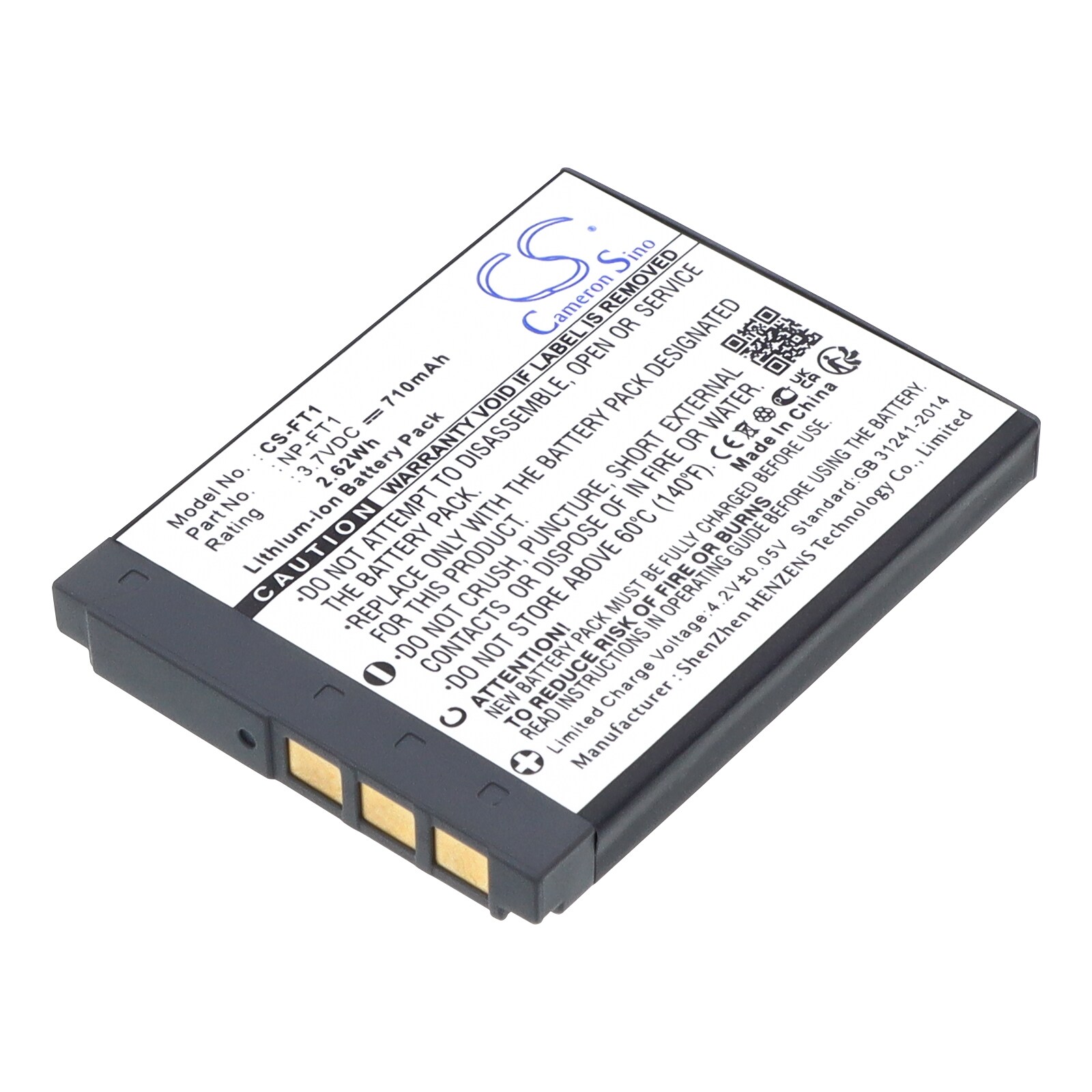 Batteri til kamera for Sony Cyber-shot DSC-T3, Cyber-shot DSC-L1/L osv.