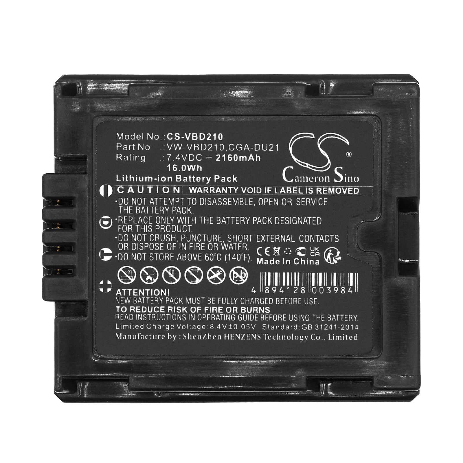 Batteri til kamera for HITACHI DZ-BD70, DZ-BD7H, DZ-BX37E og andre