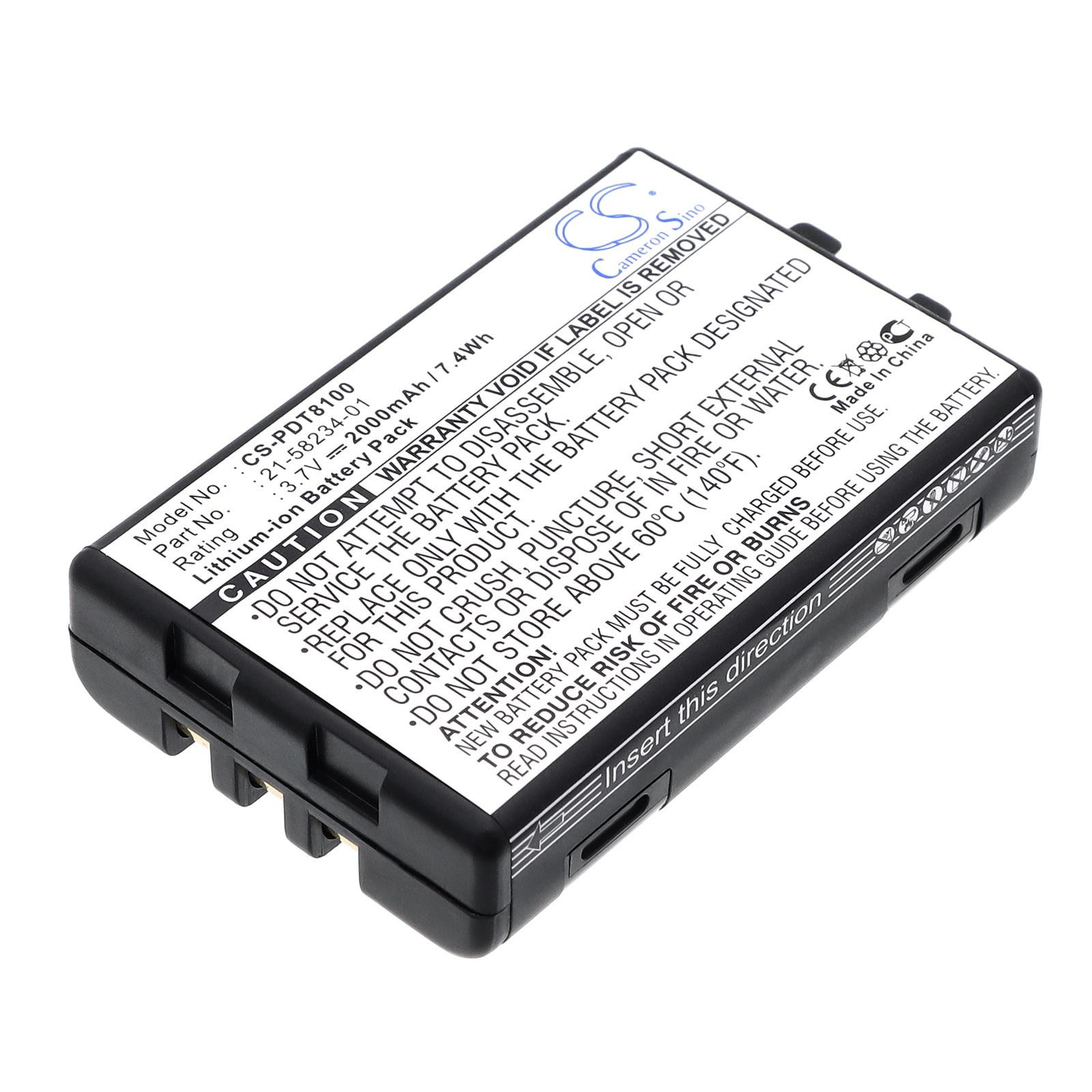 Batteri til strekkodeskanner for Symbol PDT8100, PDT8133, PDT8137 og andre