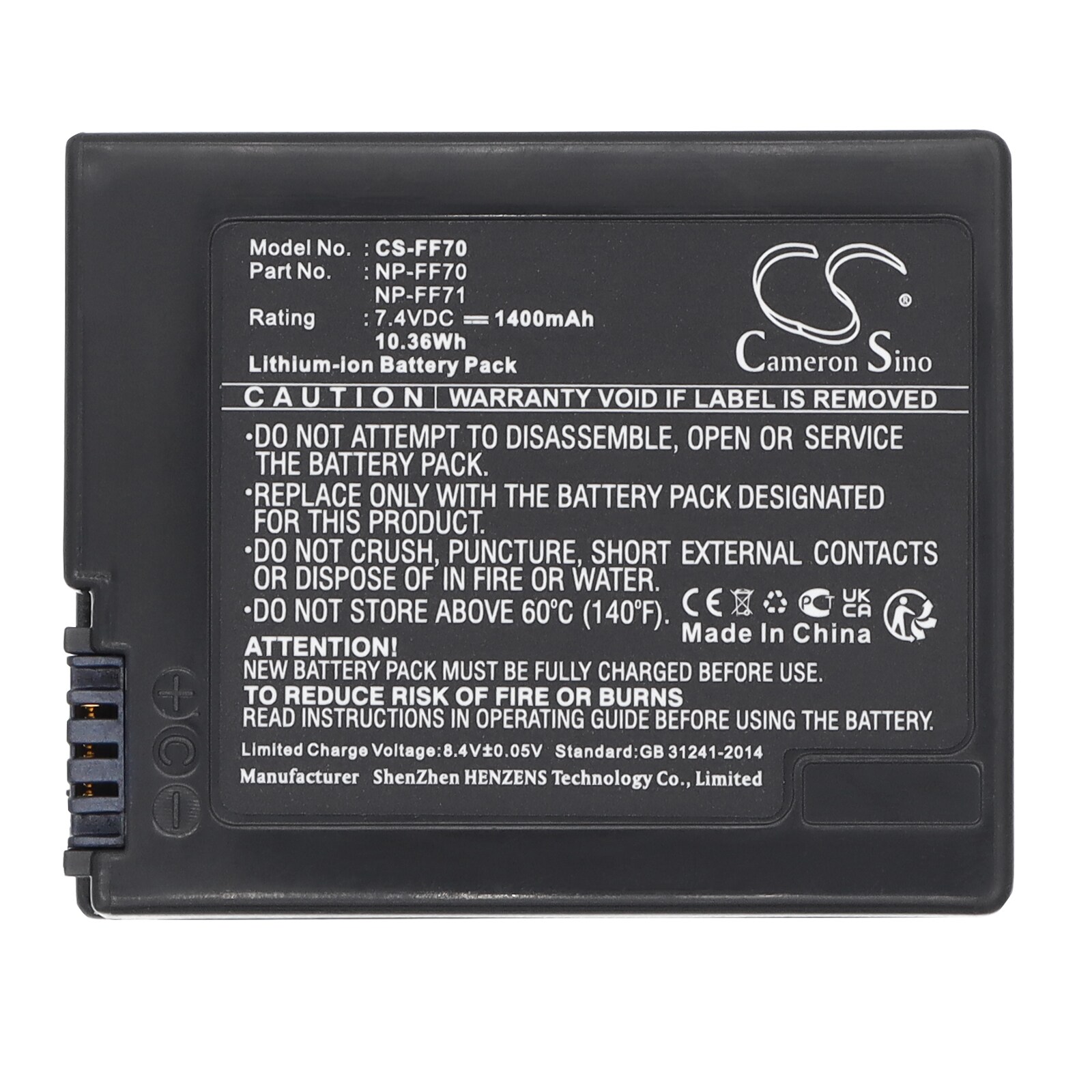 Batteri til kamera for Sony DCR-PC9, DCR-PC120BT, DCR-PC115 og andre.