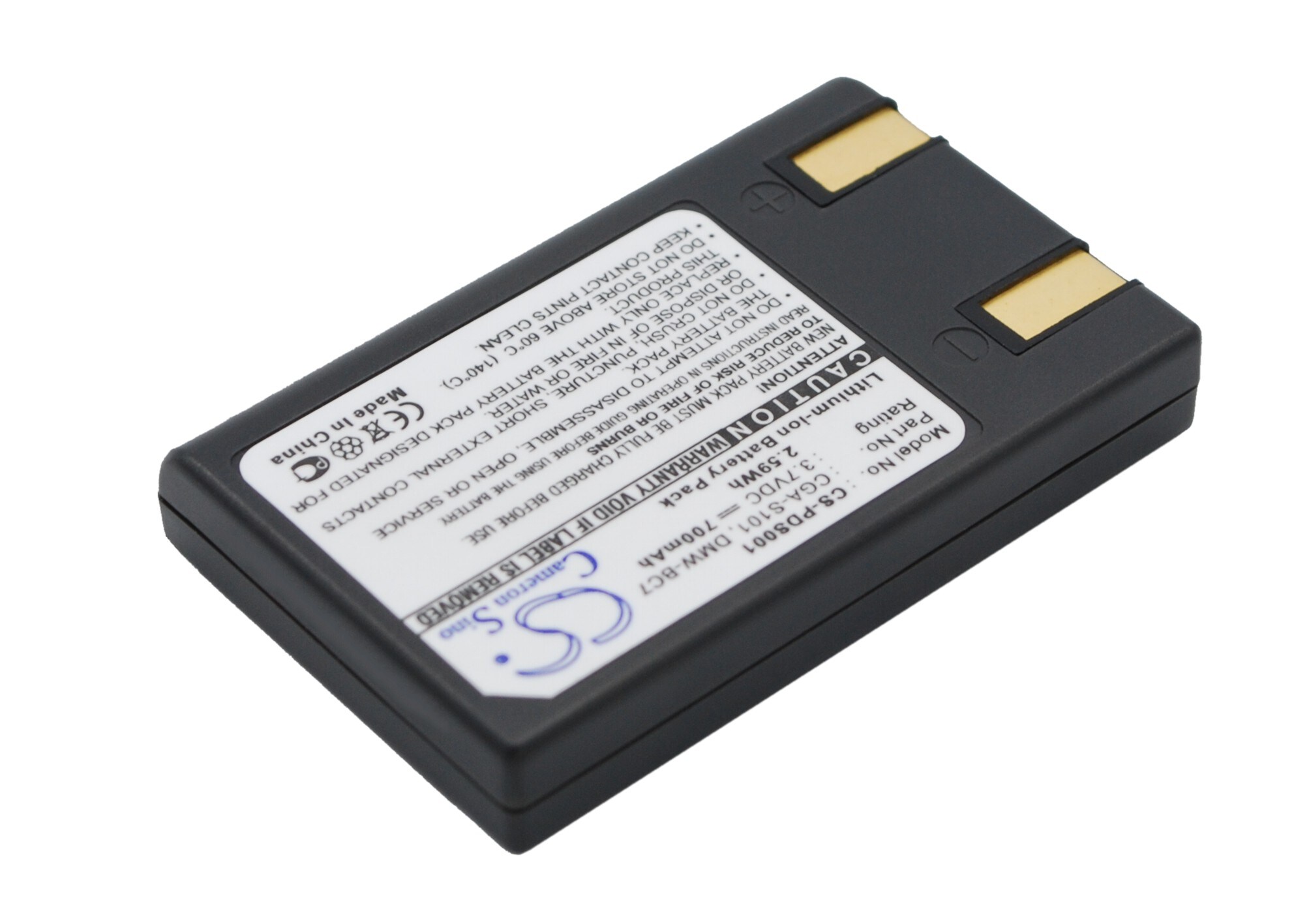 Batteri til kamera for Panasonic Lumix DMC-F7-B, Lumix DMC-F7-N, Lumix DMC-F7PP og andre.