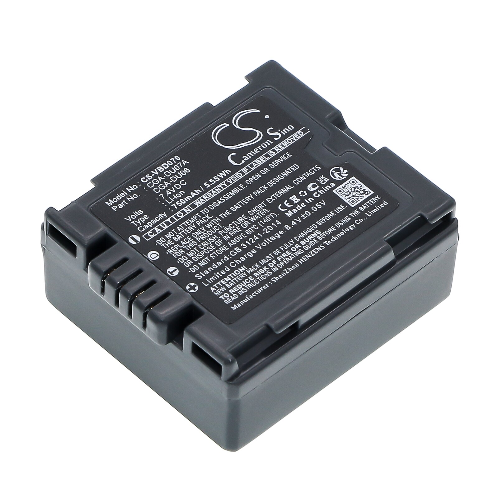 Batteri til kamera for HITACHI DZ-MV730A, DZ-MV580A, DZ-M8000V6 og andre