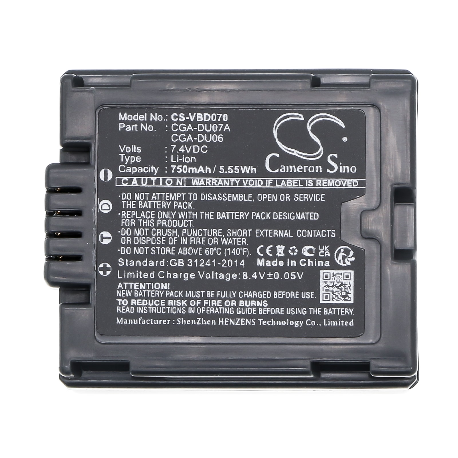 Batteri til kamera for HITACHI DZ-MV730A, DZ-MV580A, DZ-M8000V6 og andre