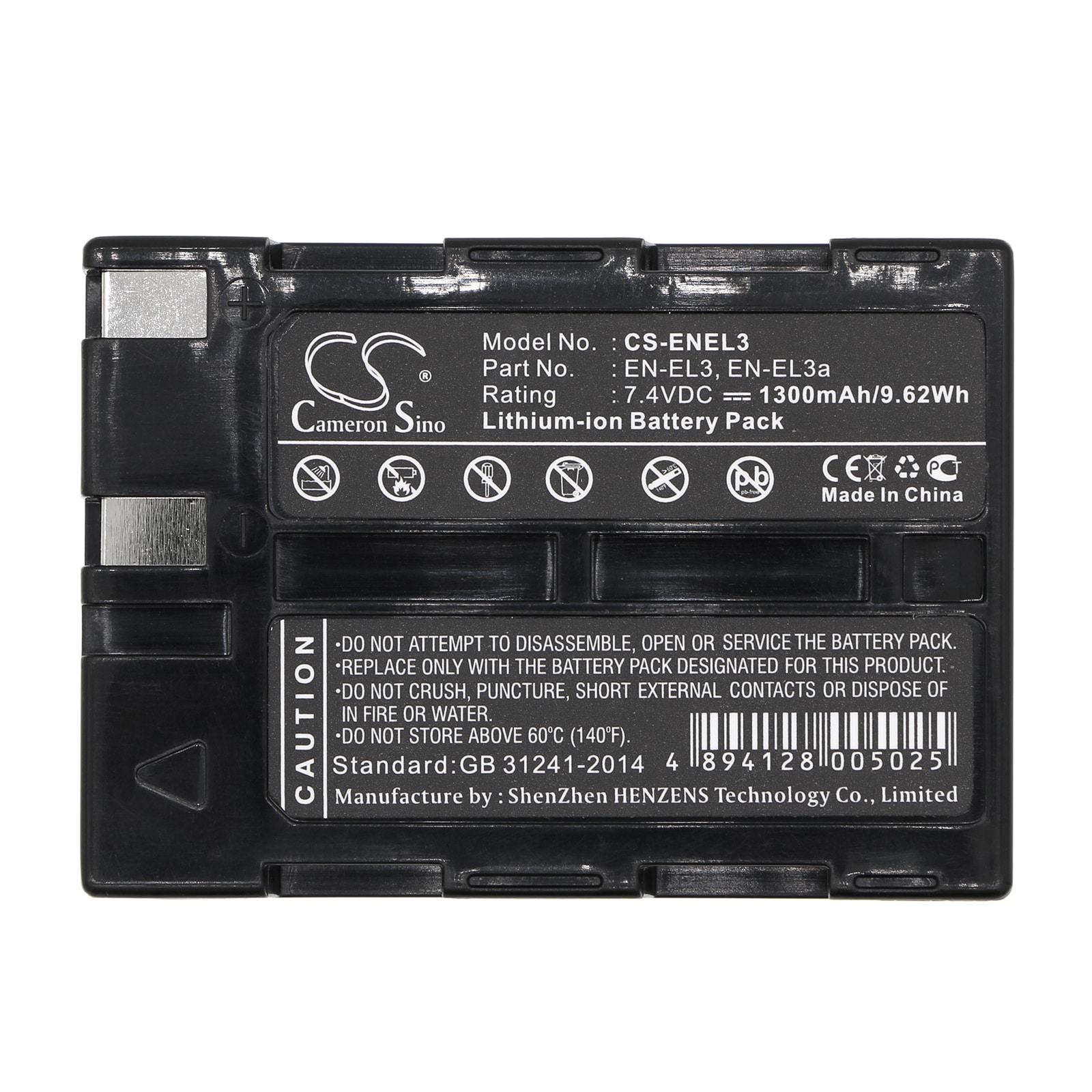 Batteri til kamera for NIKON D100, D100 SLR, D50 osv.