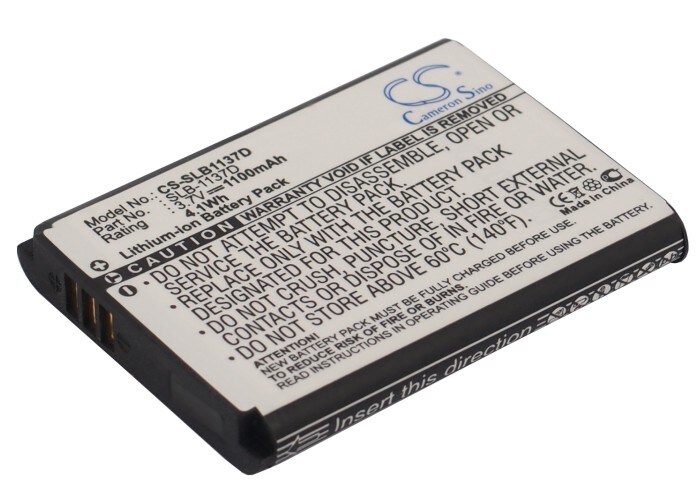 Batteri til kamera for Samsung Digimax L74W, NV100HD, NV106 HD og andre.