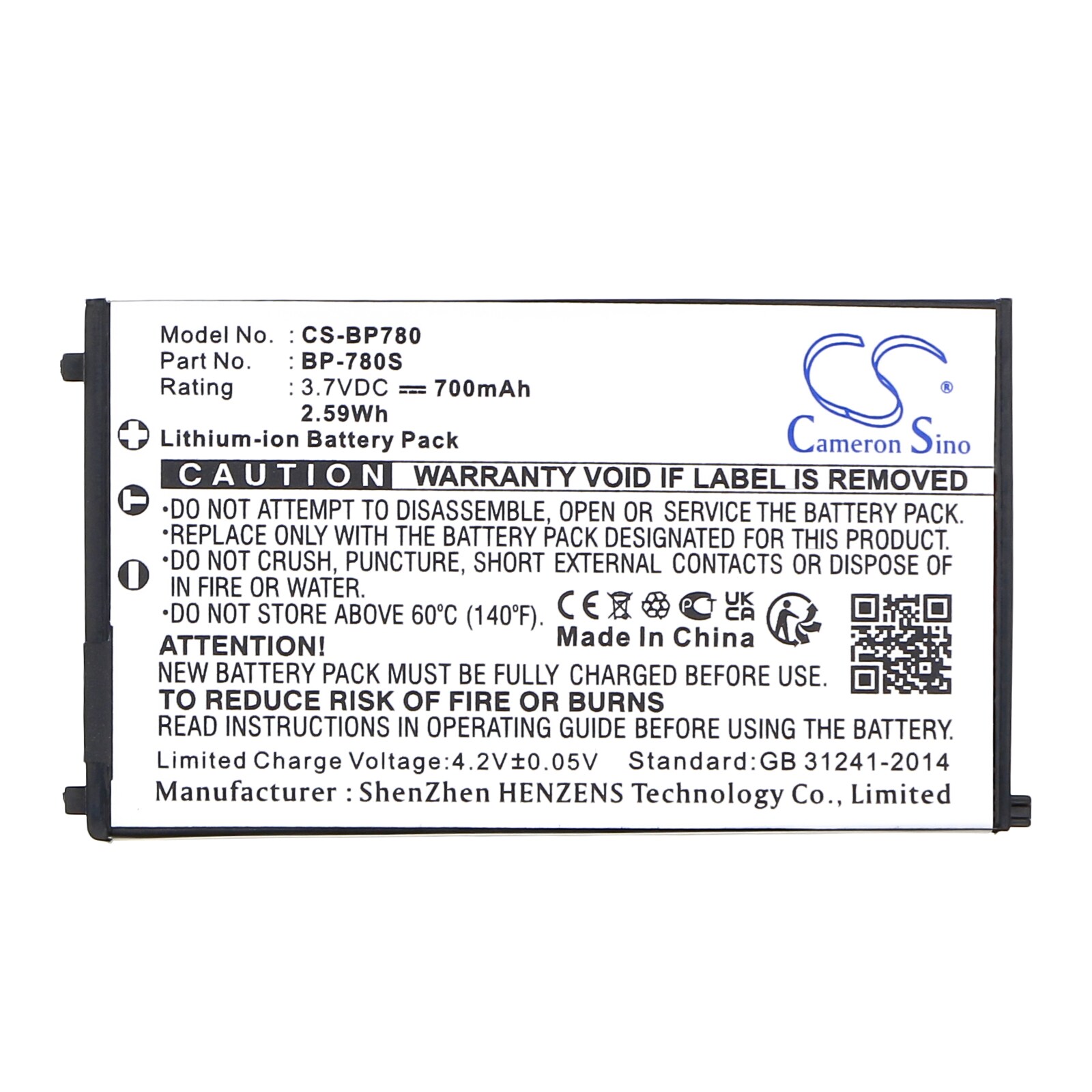 Batteri til kamera for Kyocera CONTAX SL300RT, Finecam SL300R, Finecam SL400R