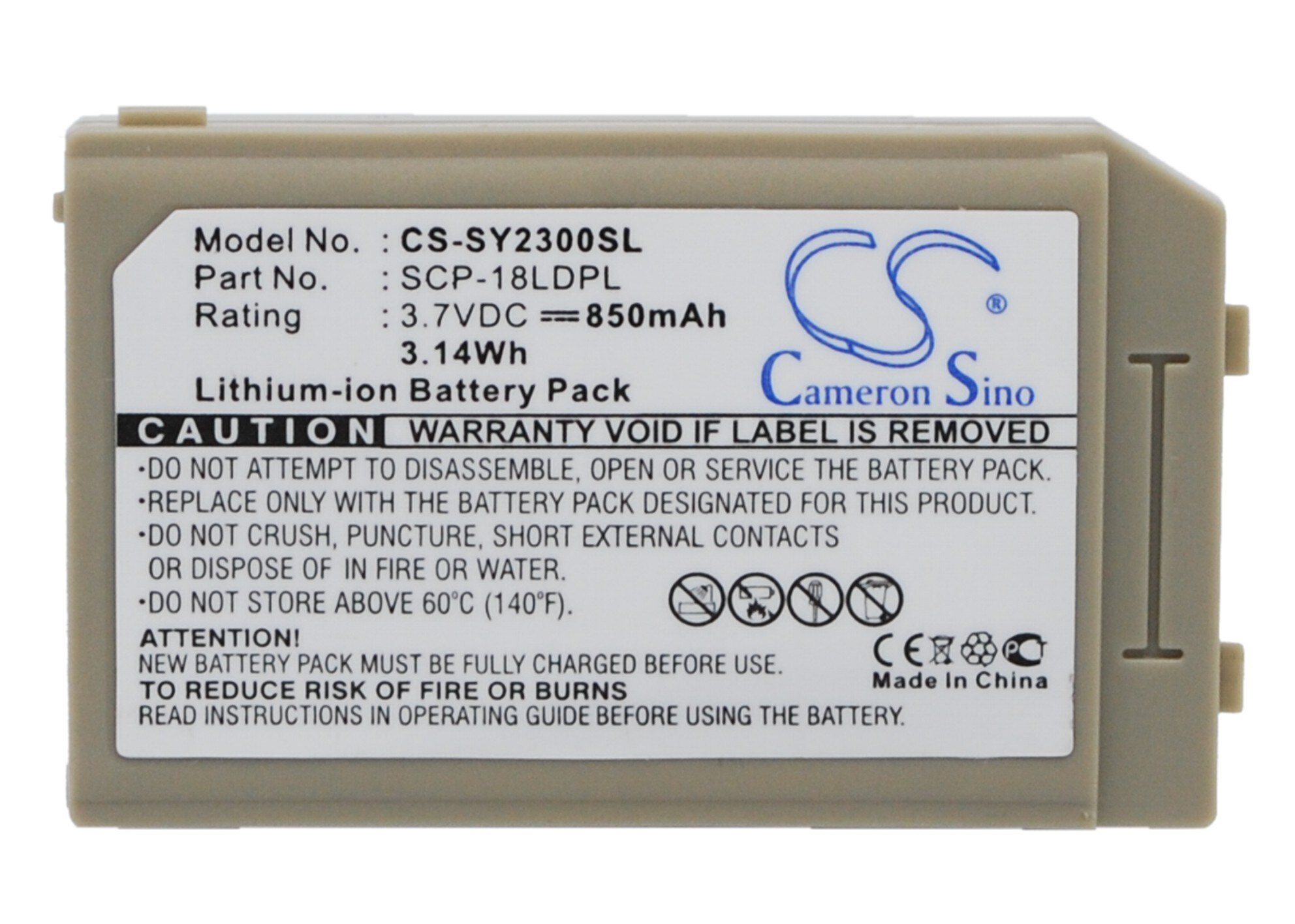 Batteri for SmartPhone, mobil for Sanyo SCP-200, VI-2300, C27 etc.
