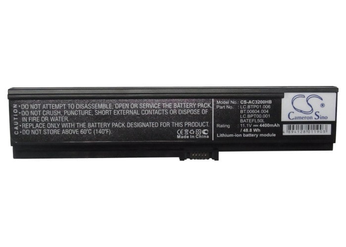 Batteri til bærbar PC for Acer AS36802682, Aspire 3050, Aspire 3050-1733 og andre.