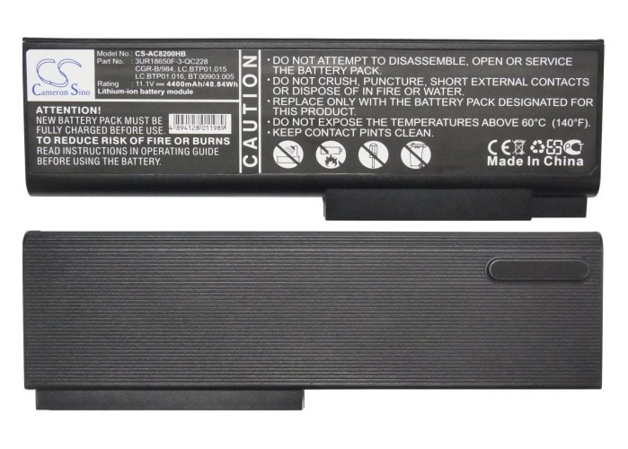 Batteri til bærbar PC for Acer Ferrari 5005WLMi, Ferrari 5000 og andre.