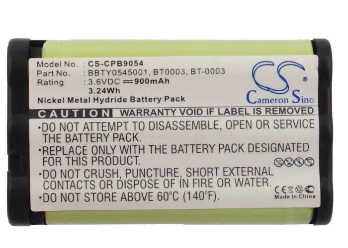Batteri til trådløs telefon for Radio Shack 23003, 435862-BASE, 43-3868