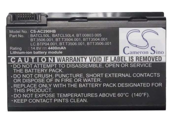 Batteri til bærbar PC for Acer Travelmate 291Lmi, TravelMate 2353LMi og andre.