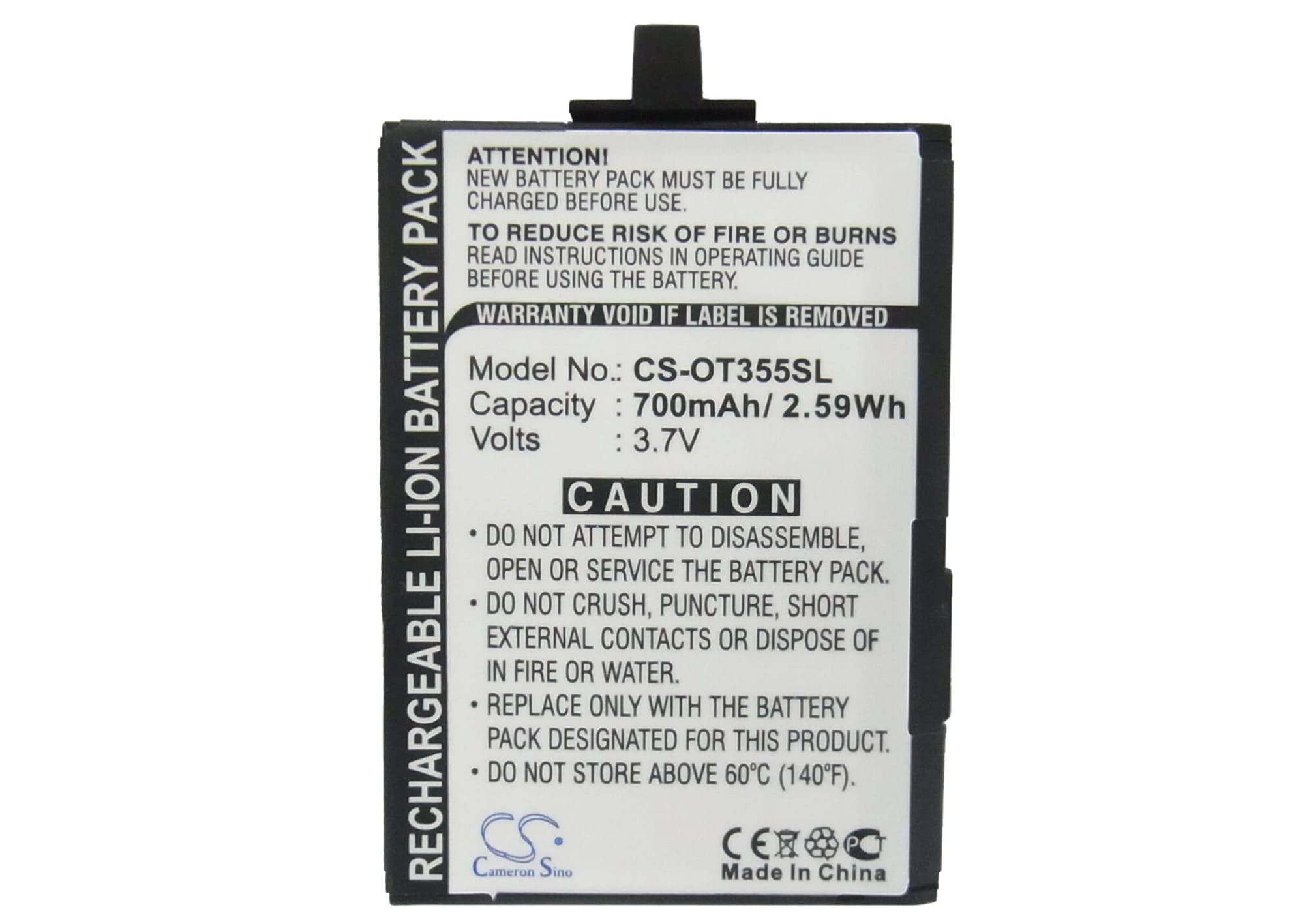 Batteri for SmartPhone, Mobil for Alcatel OT-155, OT-156, OT-355