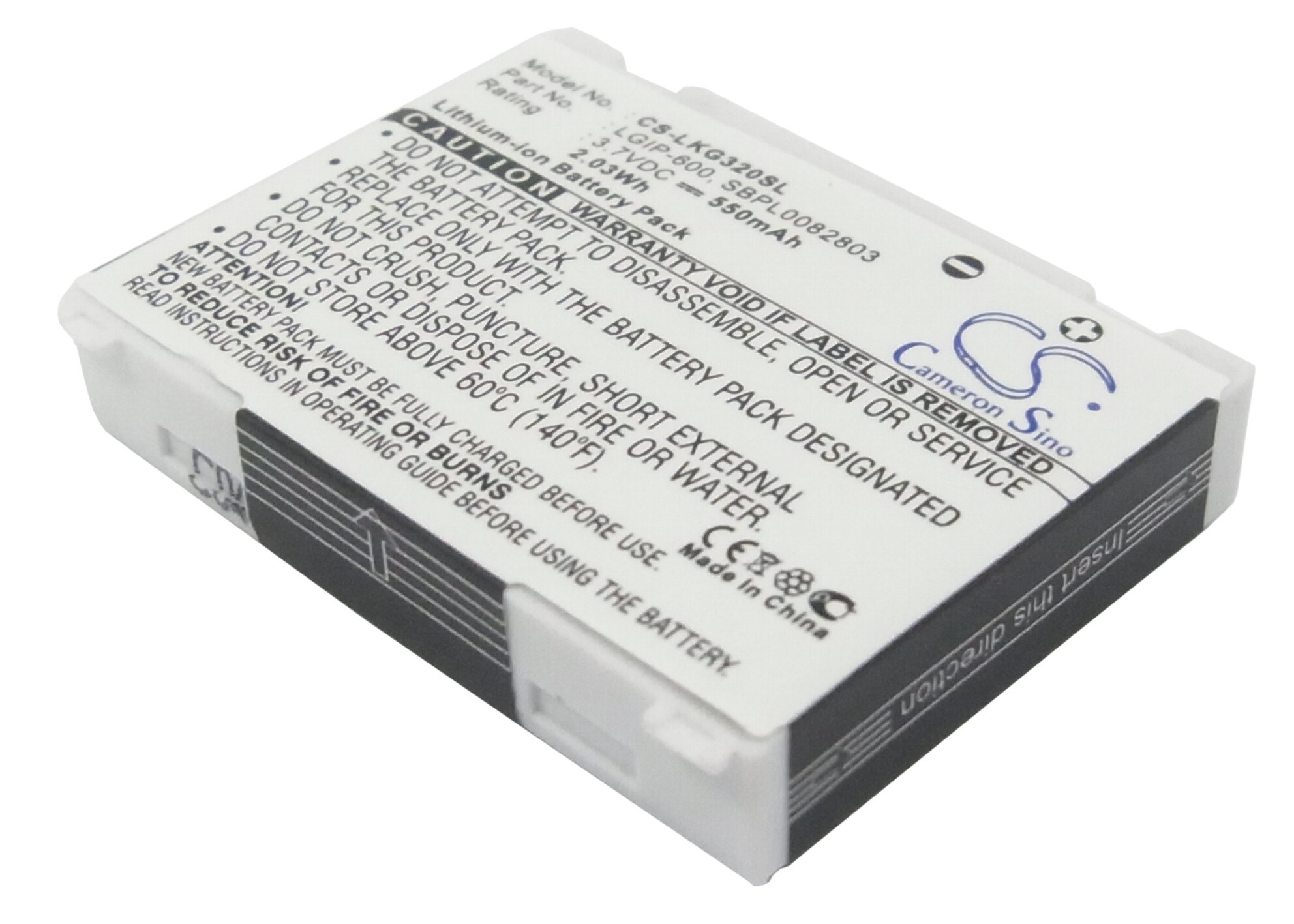 Batteri for SmartPhone, Mobil for LG KG320, KG-320, MG-320c og andre.