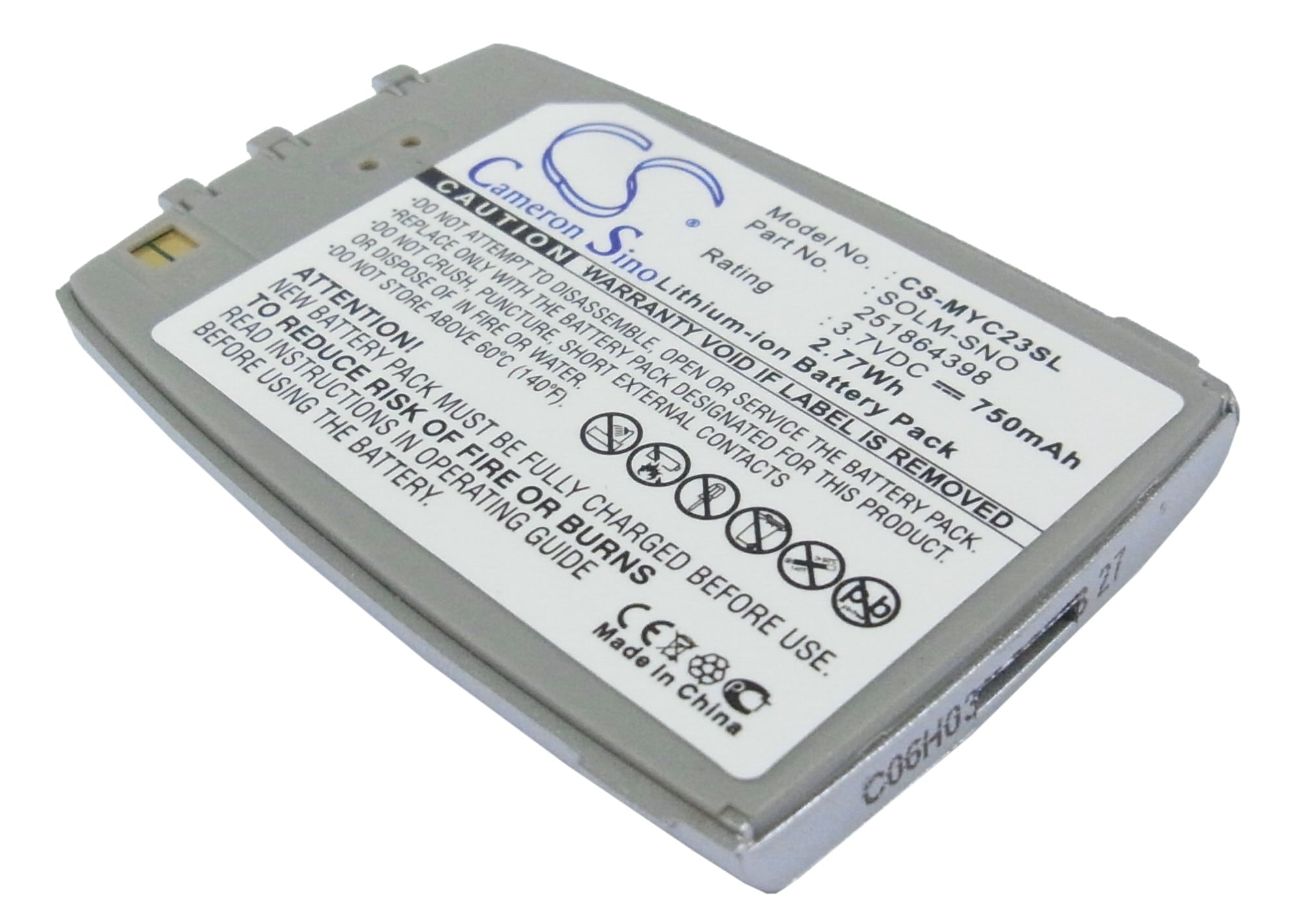 Batteri for SmartPhone, Mobil for Sagem MYC2-3, MYC23