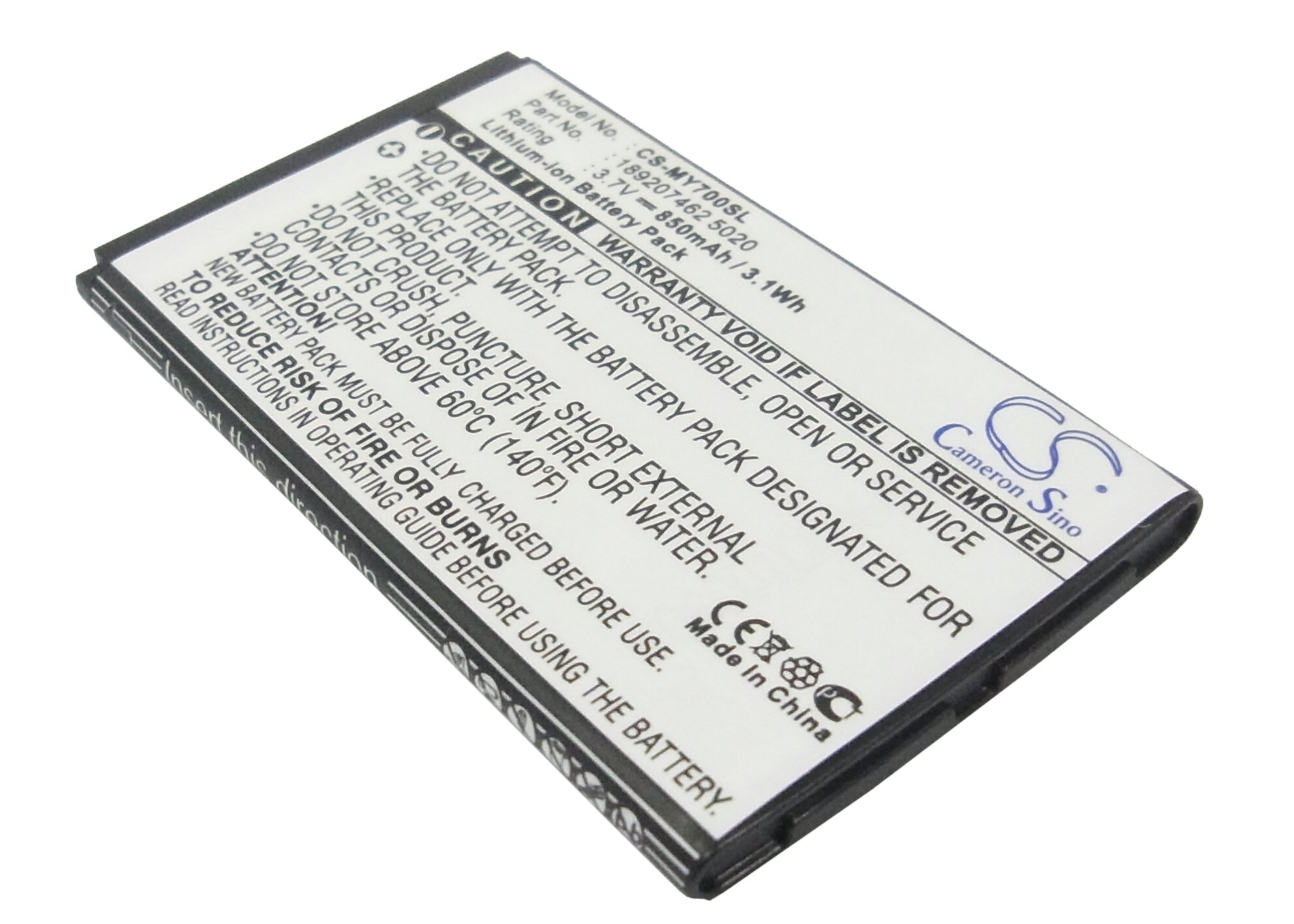 Batteri for SmartPhone, Mobil for Sagem MY700X, MY700-Xi, MY700Xi og andre.