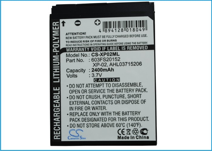 Batteri for Pocket PC, PDA for O2 XDA Atom Life, XDA Apollo