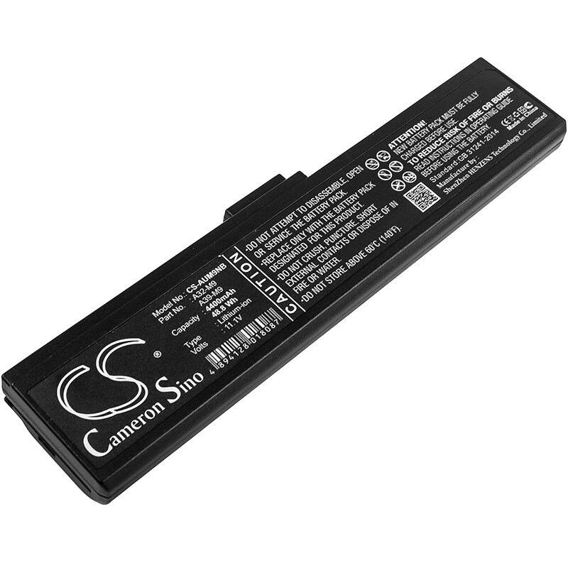 Batteri til bærbar PC for Asus W7J, M9J, W7SG og andre.