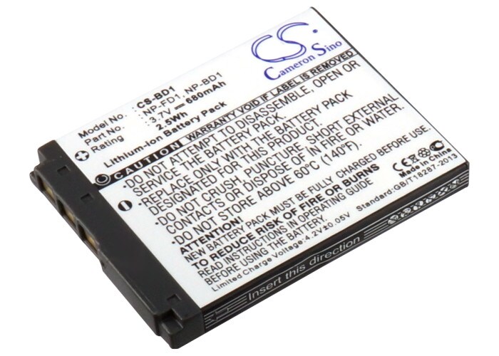 Batteri til kamera for Sony Cyber-shot DSC-T200/B, Cyber-shot DSC-T70/S osv.