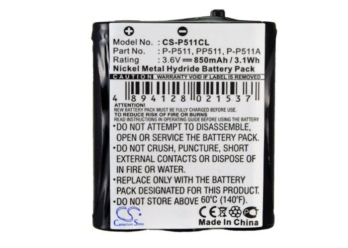 Batteri til trådløs telefon for Radio Shack 23965, 439002, 439003 etc.