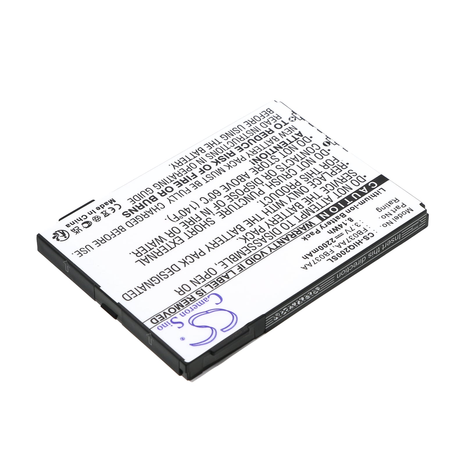 Batteri for Pocket PC, PDA for HP iPAQ 200, iPAQ 210, iPAQ 211 og andre.