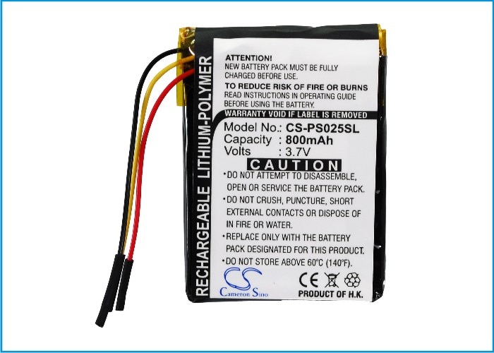 Batteri til mediespiller for Philips GoGear SA6015, GoGear SA6025, GoGear SA6025/97 og andre.