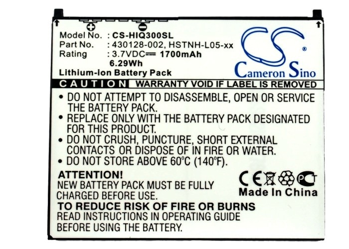 Batteri for Pocket PC, PDA for HP iPAQ 300, iPAQ 310, iPAQ 312 og andre.