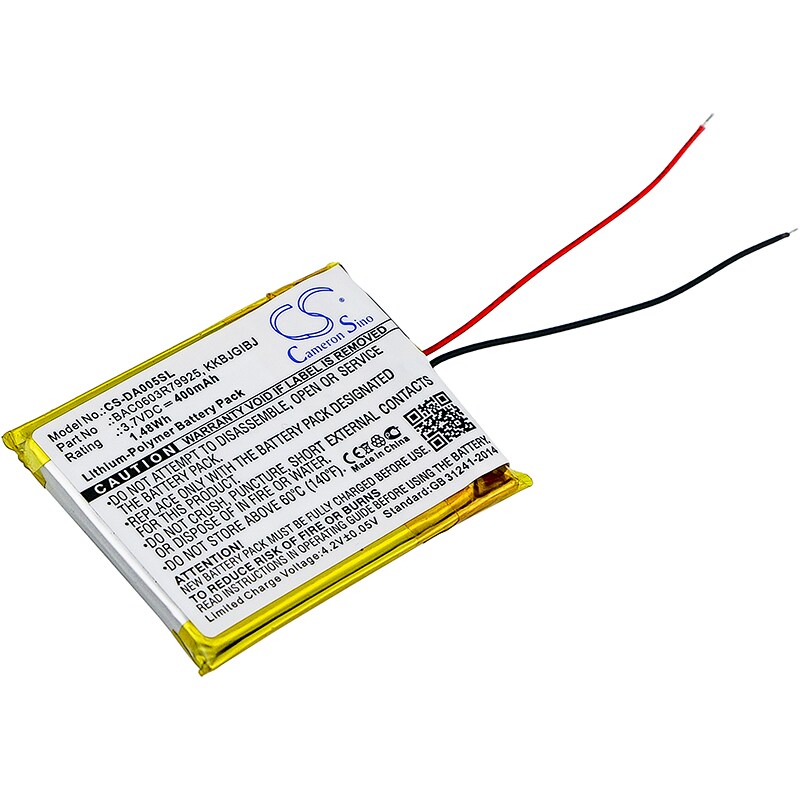 Mediespillerbatteri for Creative Zen 4GB, Zen ZN-Z4G-BK, Zen ZN-Z8G-BK og andre.