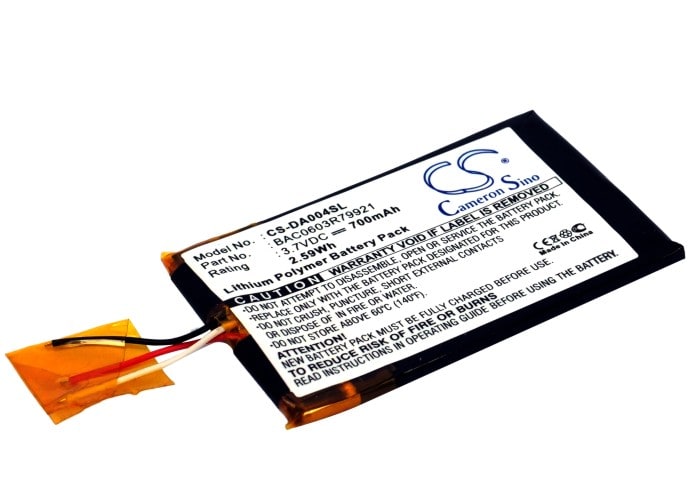 Batteri for Media Player for Creative Zen Wav